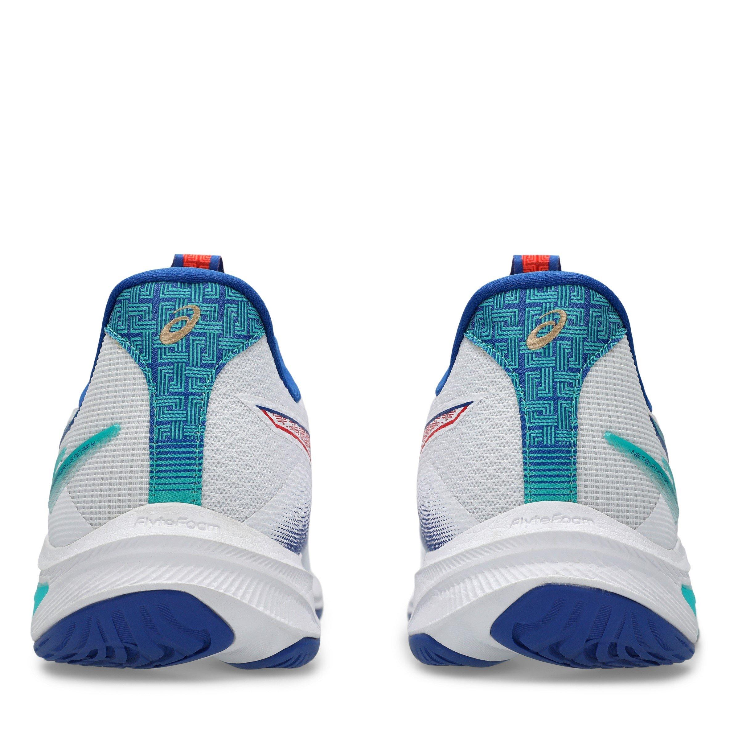 Wht/Asics Blue - Asics - Netburner Ballistic Volleyball Shoes - 7