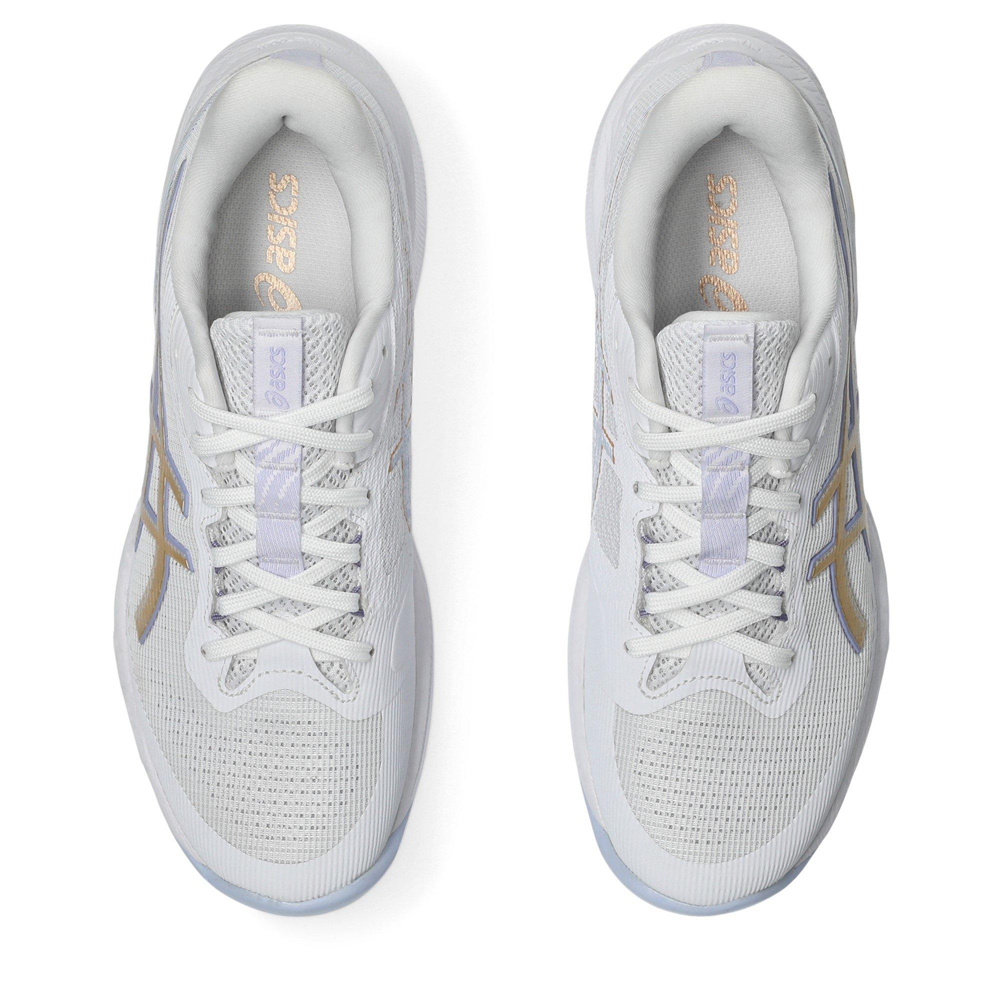 Wht/Champ - Asics - NETBURNER BALLISTIC FF 4 Indoor Shoes Womens - 6