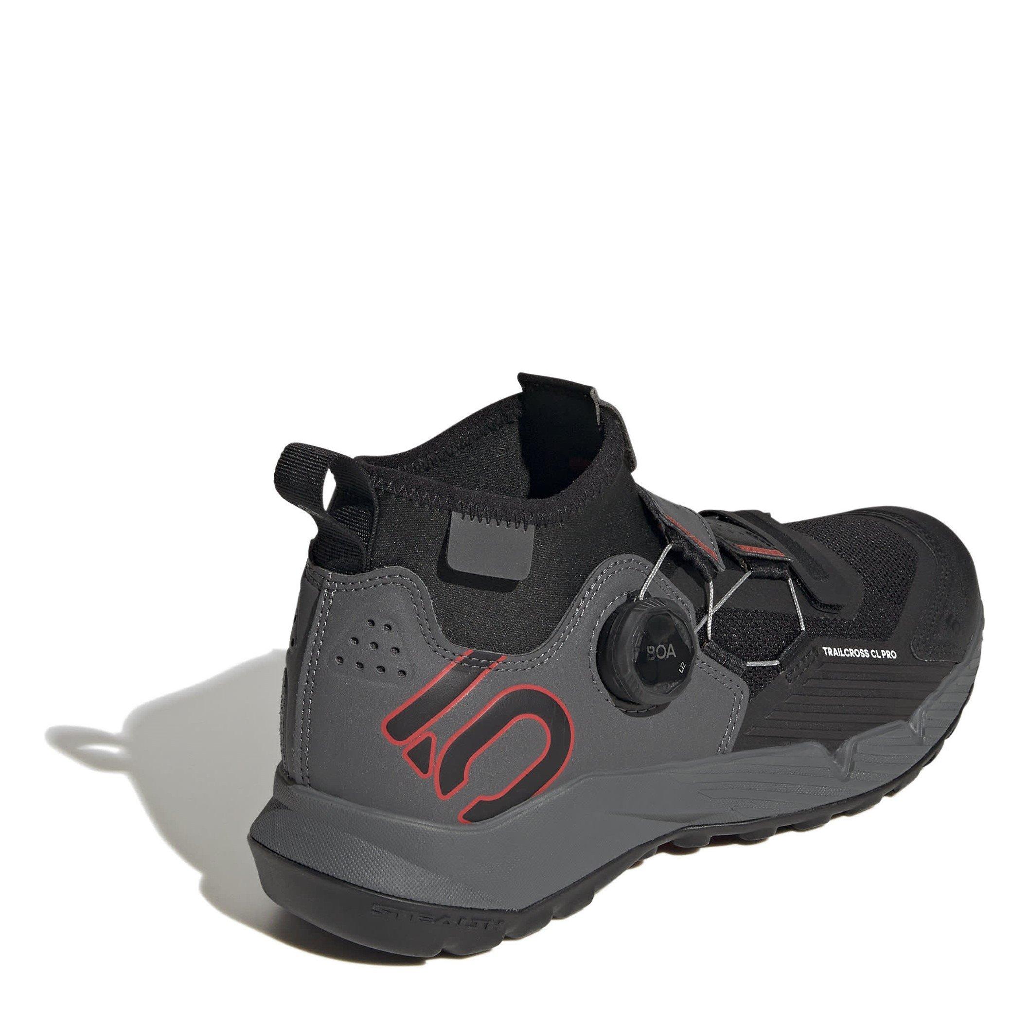 Grey/Black/Red - Five Ten - Five Ten 5.10 Trailcross Pro Clip-In Mountain Bike Shoes Womens - 4