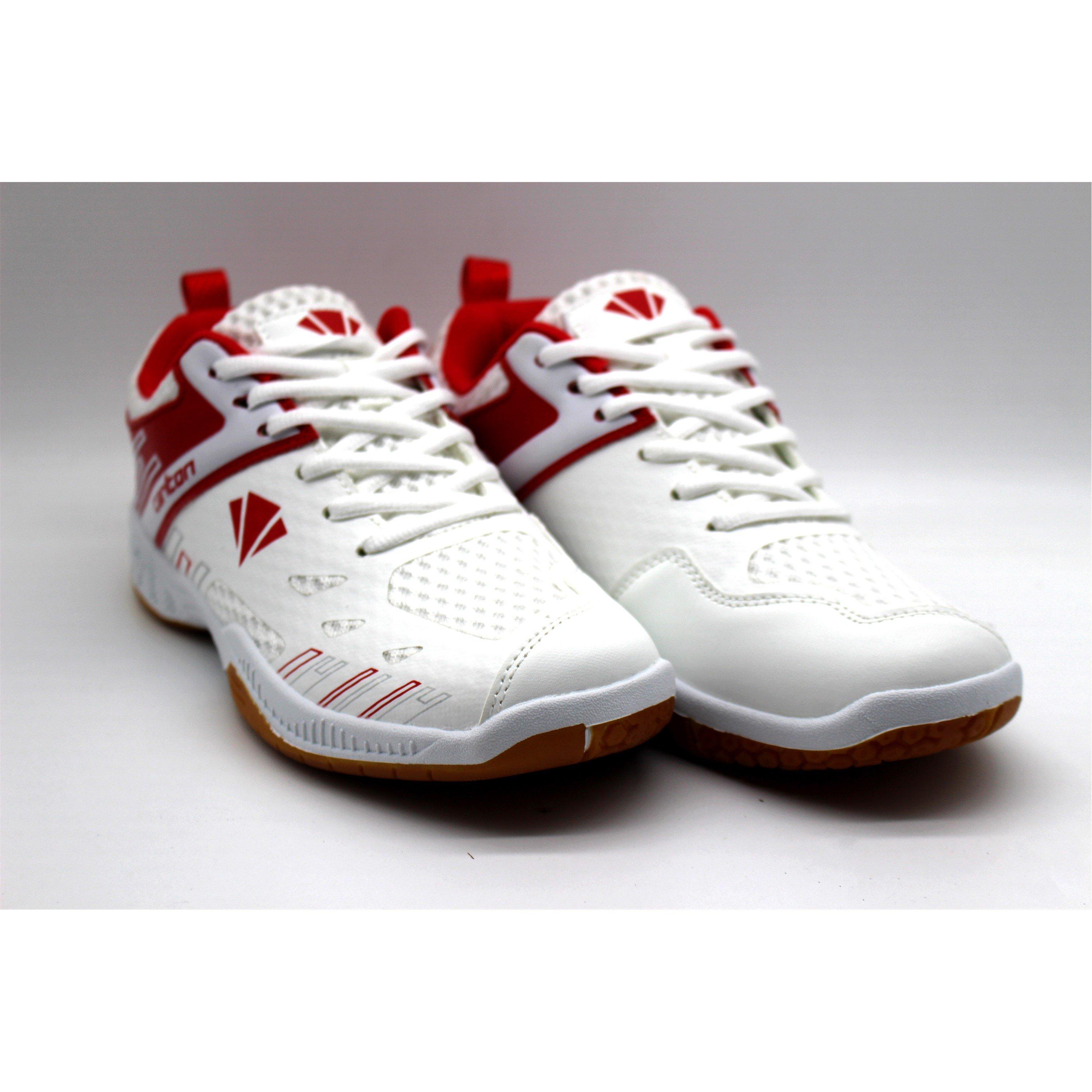 WHITE / RED - Carlton - CC-117 Mens Badminton Shoes - 4