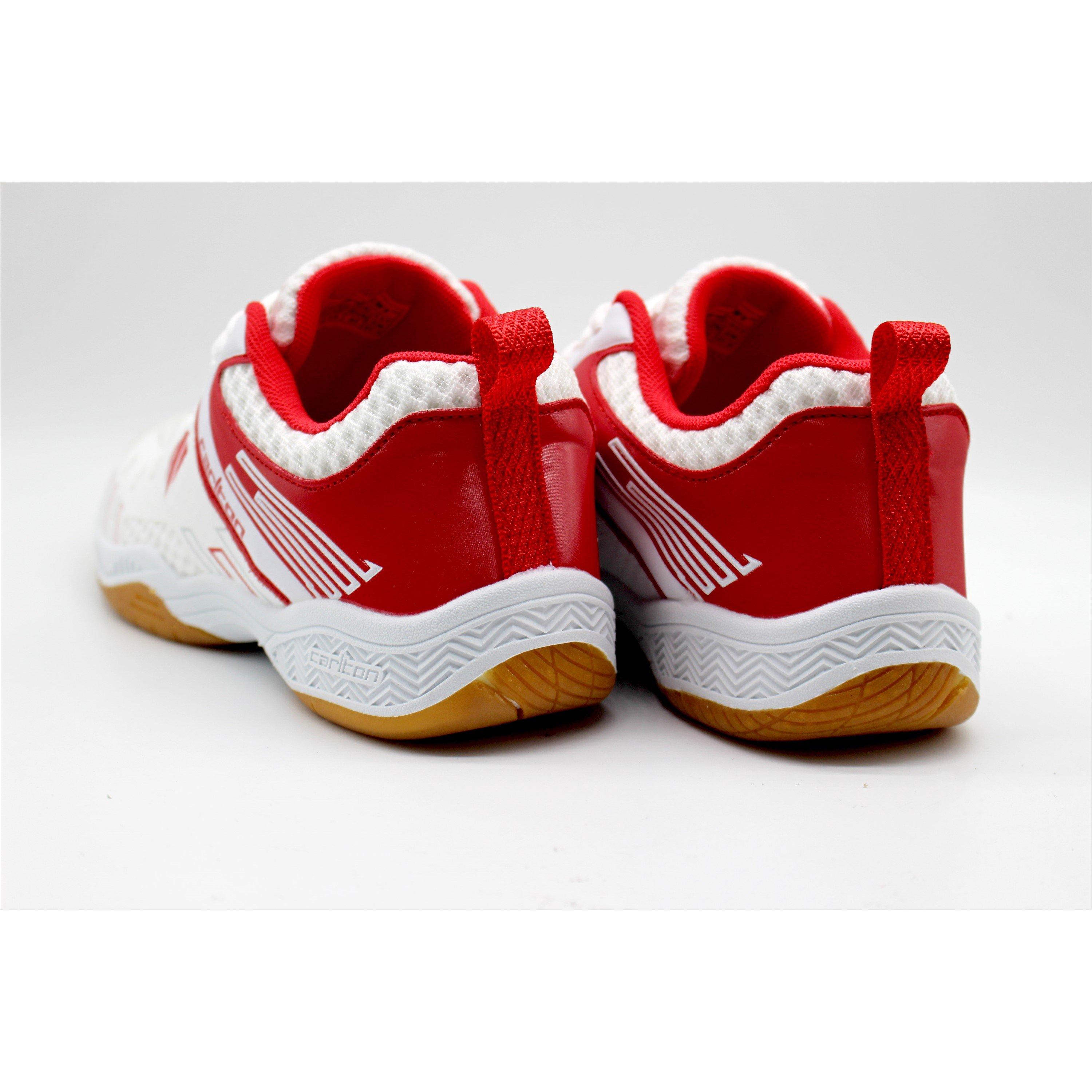 WHITE / RED - Carlton - CC-117 Mens Badminton Shoes - 5