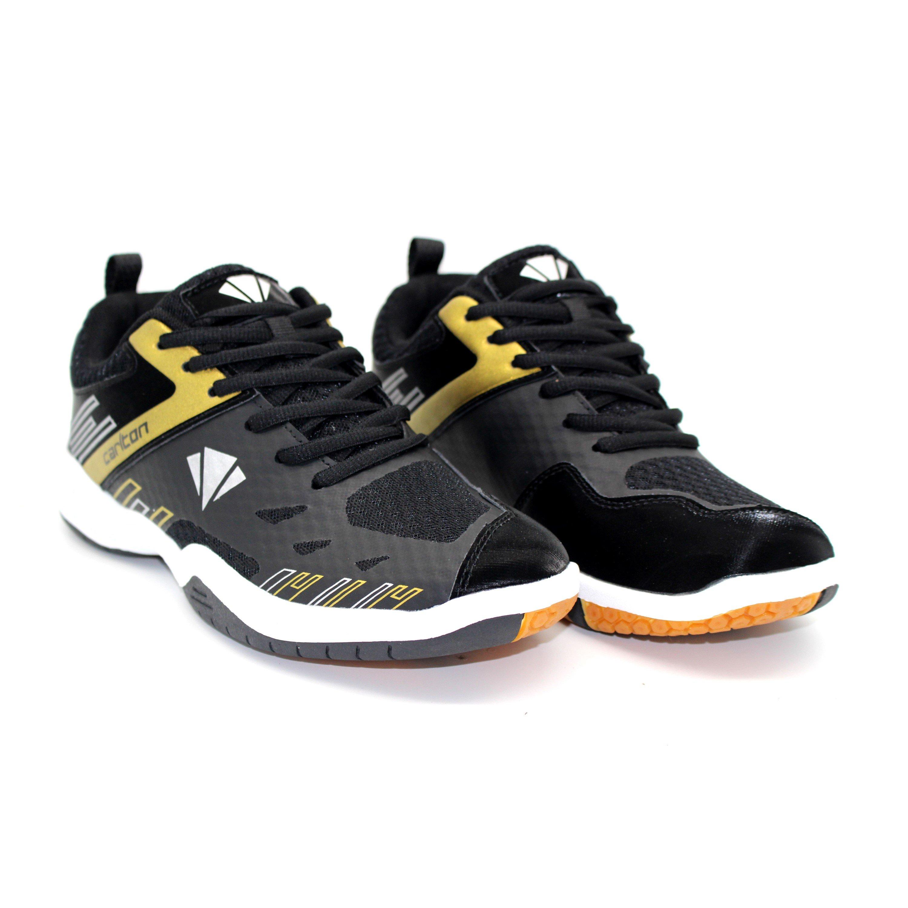 BLACK / GOLD - Carlton - CC-117 Mens Badminton Shoes - 4