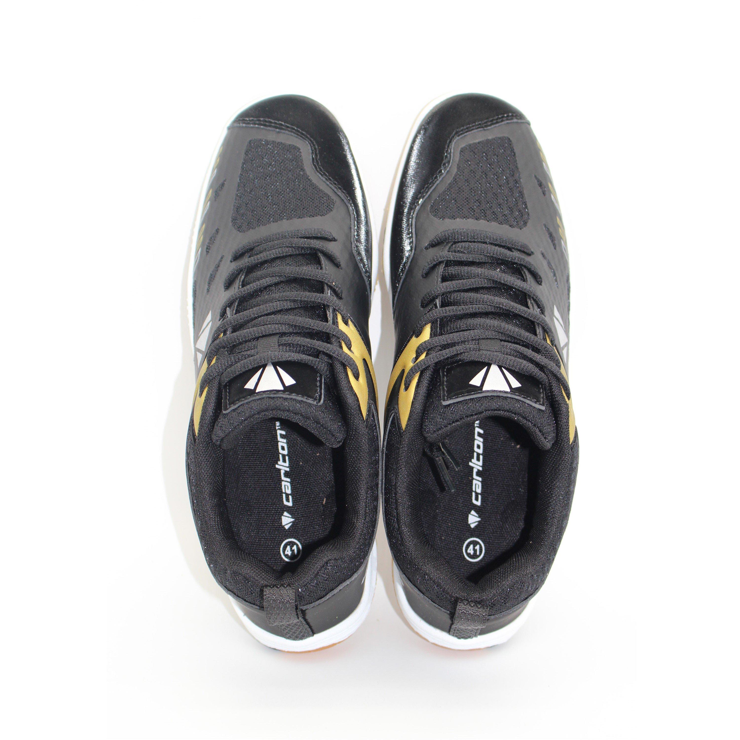 BLACK / GOLD - Carlton - CC-117 Mens Badminton Shoes - 6