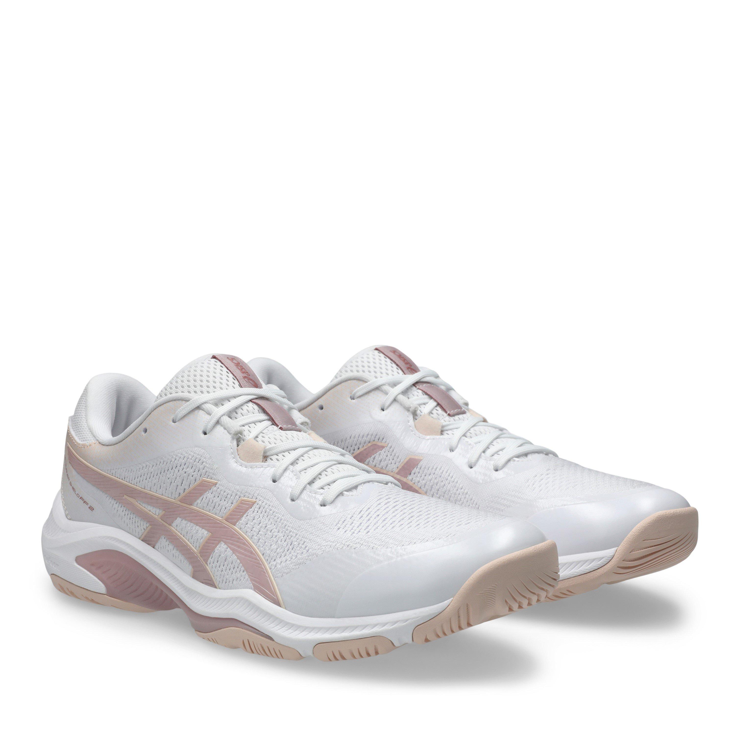 White/Morg - Asics - Netburner Shield Ff 2 Netball Shoes Womens - 4