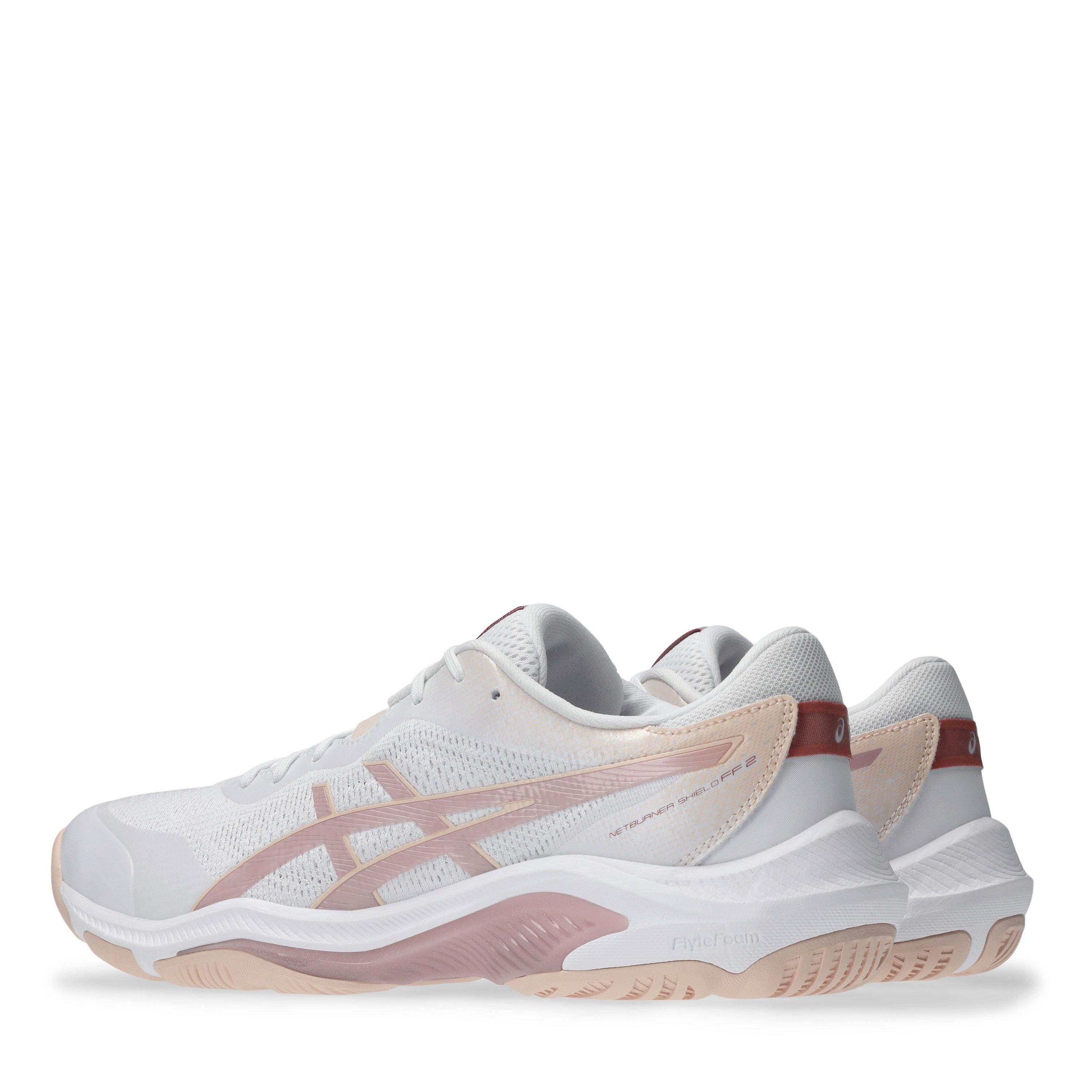 White/Morg - Asics - Netburner Shield Ff 2 Netball Shoes Womens - 5