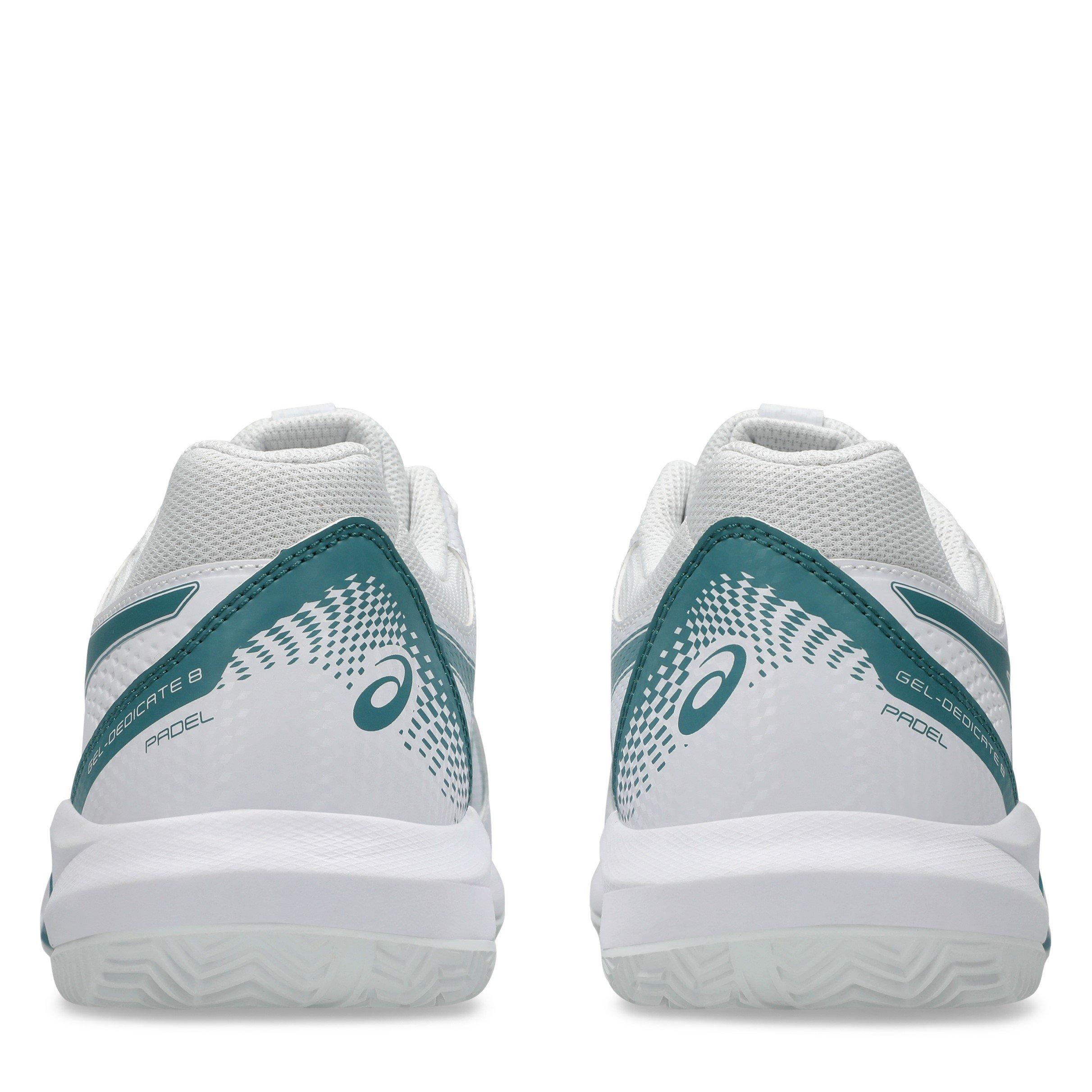 White/Pine - Asics - Gel-Dedicate 8 Padel Trainers Mens - 5