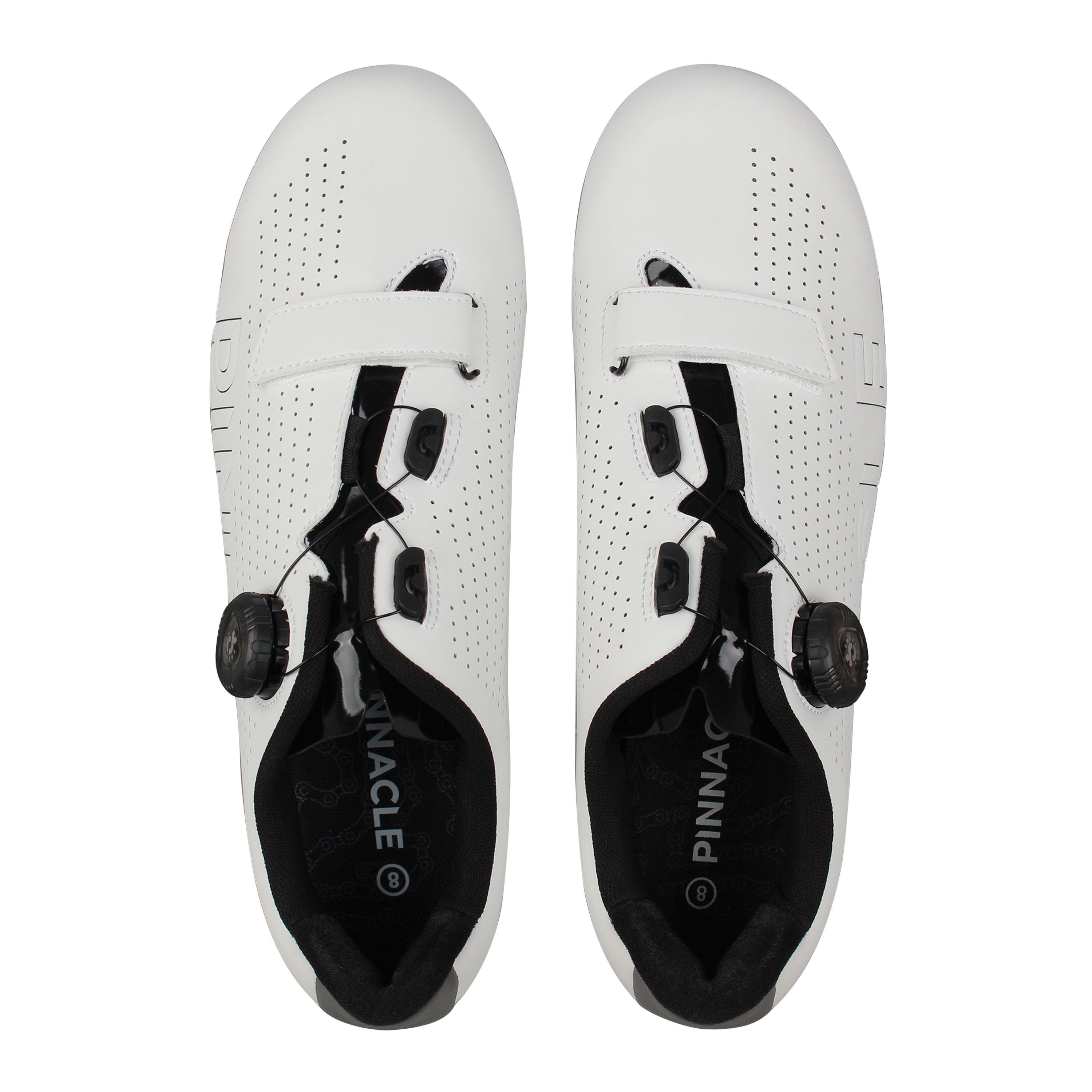 White/Black - Pinnacle - Radium Road Cycling Shoes - 6