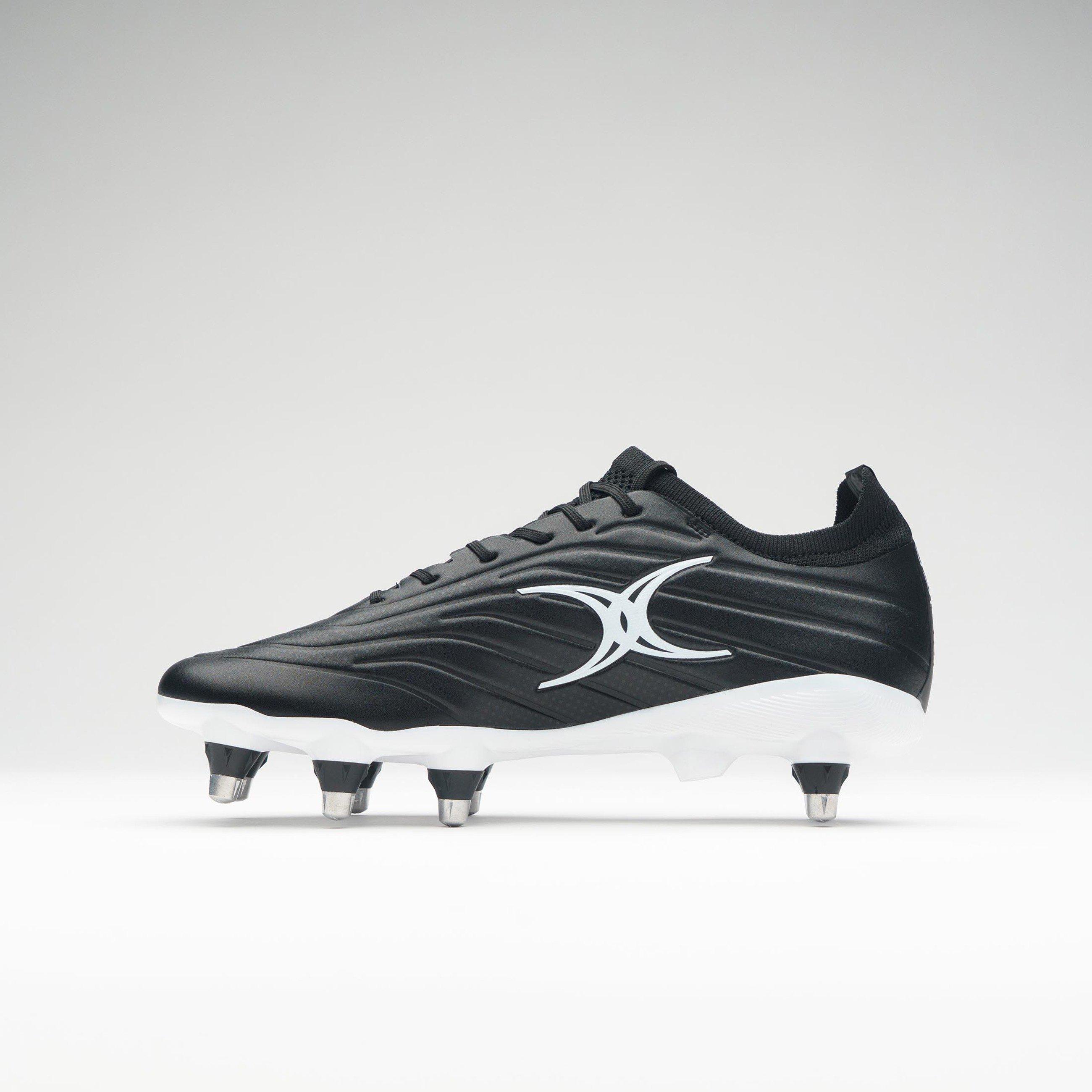 Black - Gilbert - Icon Power 8 Adults Soft Ground Rugby Boots - 2