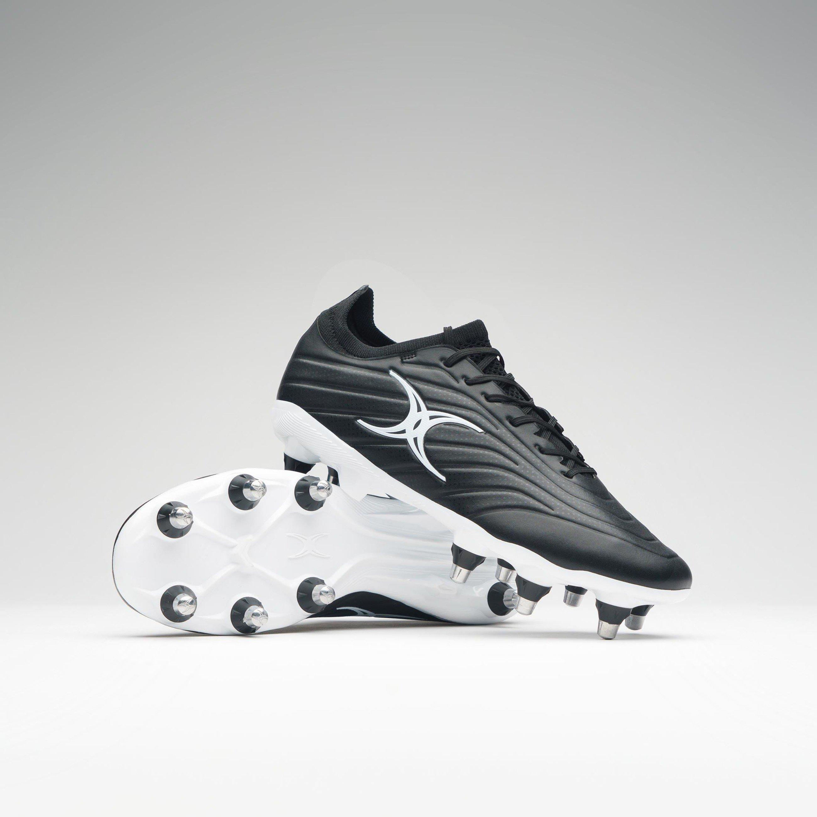 Black - Gilbert - Icon Power 8 Adults Soft Ground Rugby Boots - 3