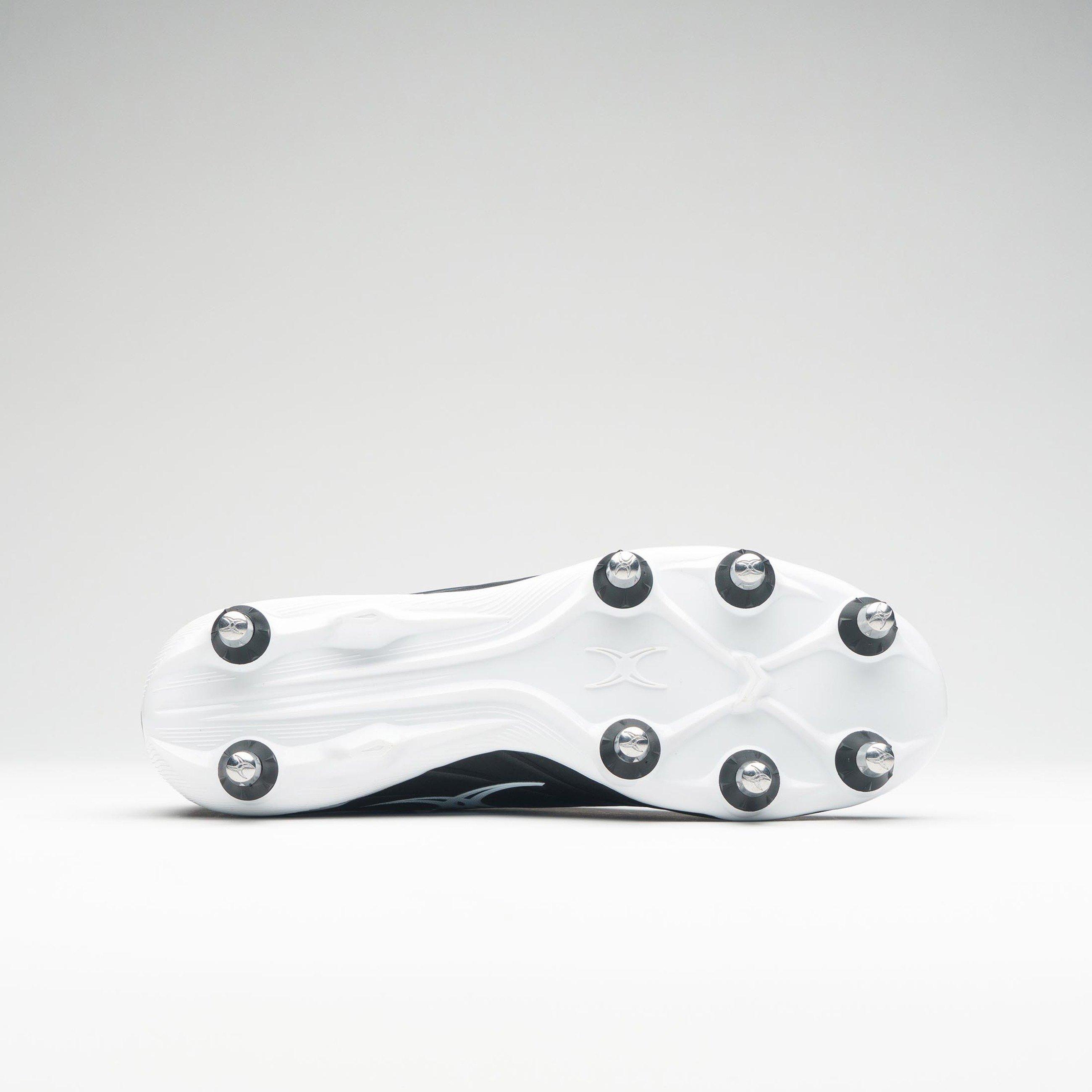 Black - Gilbert - Icon Power 8 Adults Soft Ground Rugby Boots - 4