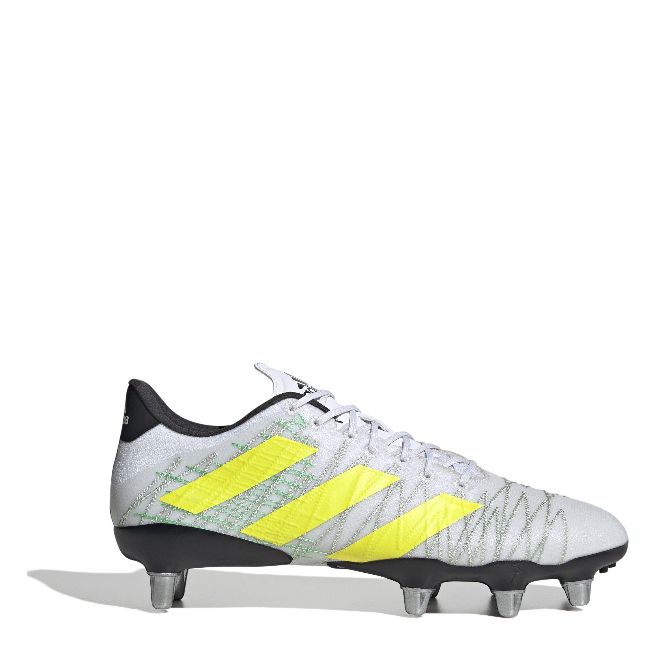 Wit/Geel - adidas - Kakari Z. 1 Soft Ground Rugby Boots Mens - 1