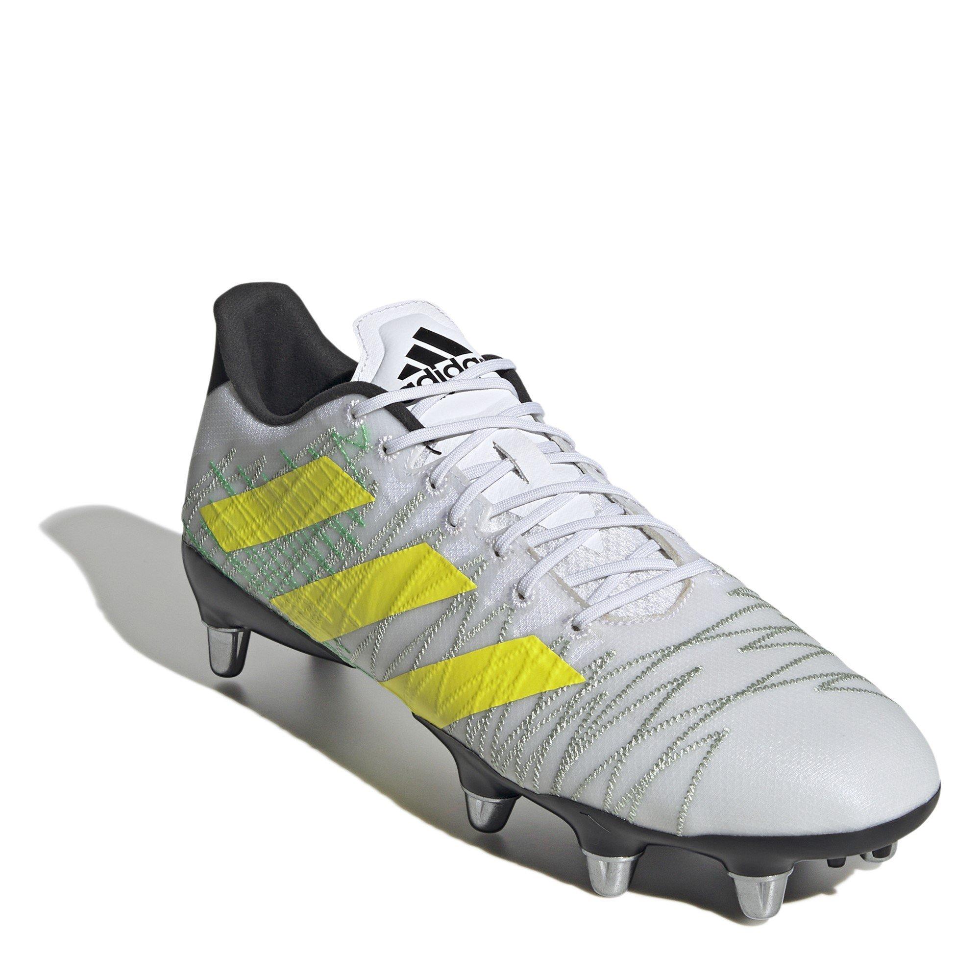 Wit/Geel - adidas - Kakari Z. 1 Soft Ground Rugby Boots Mens - 3