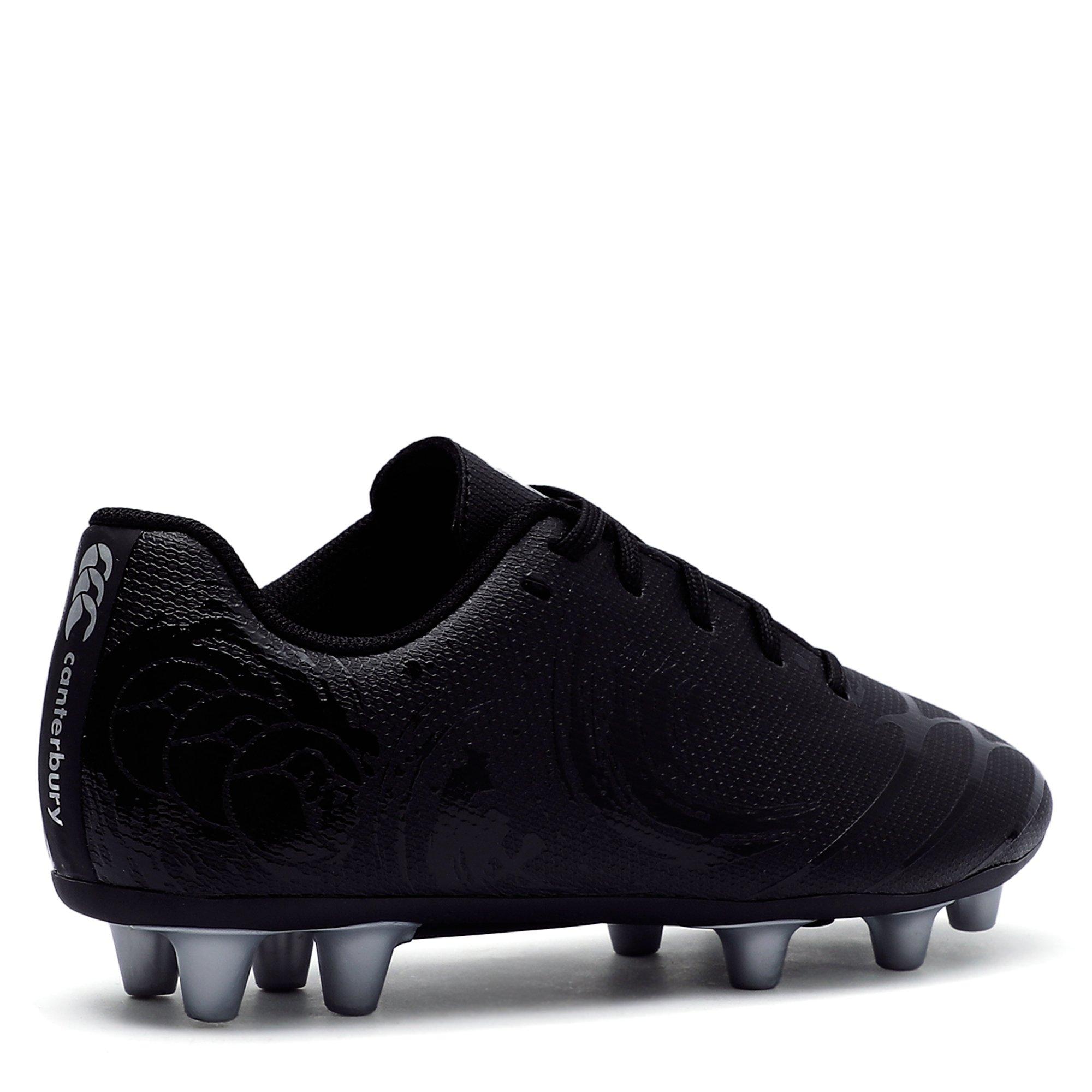 Blk/SilMetalic - Canterbury - Phoenix Genesis Junior Firm Ground Rugby Boots - 6