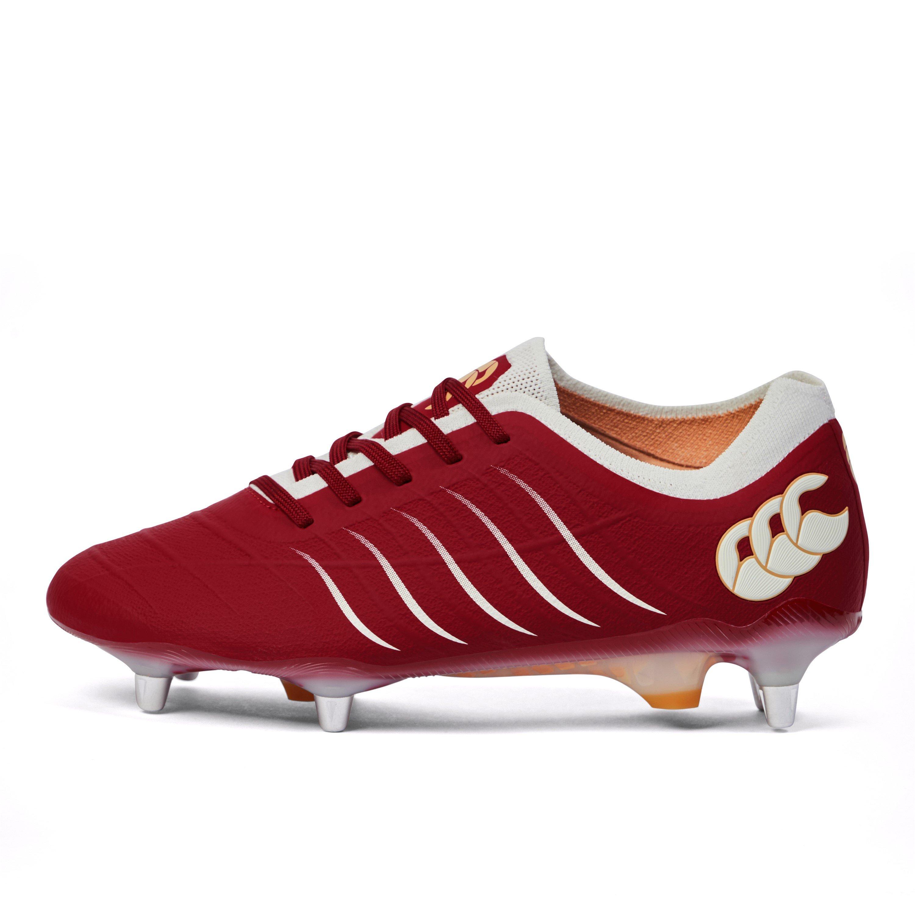 Canterbury Men's Phoenix 2 Elite Soft Ground Rugby Boots - Red Dahlia - 8 (42.5)