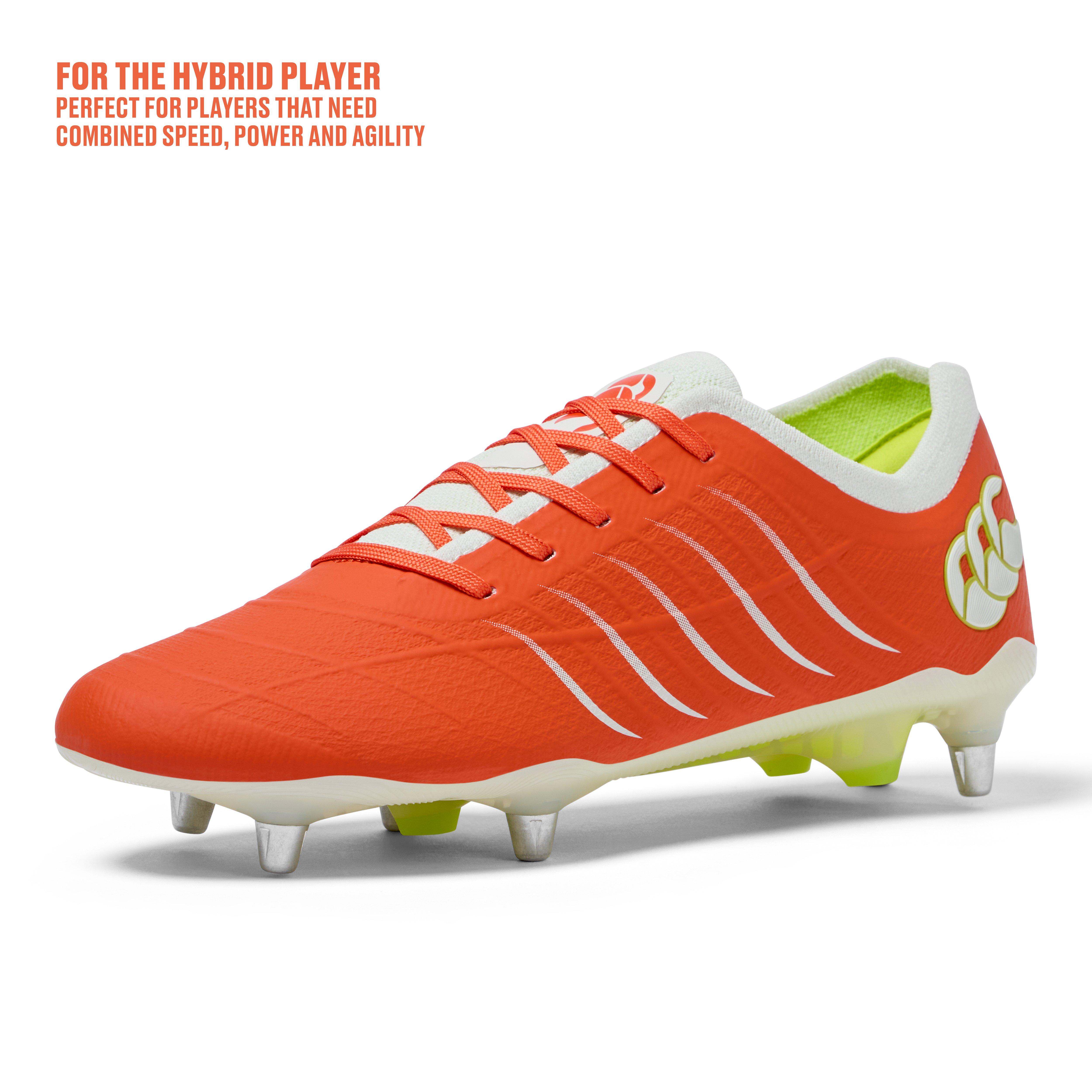 Canterbury Men's Phoenix 2 Elite Soft Ground Rugby Boots - Tangerine - 8 (42.5)