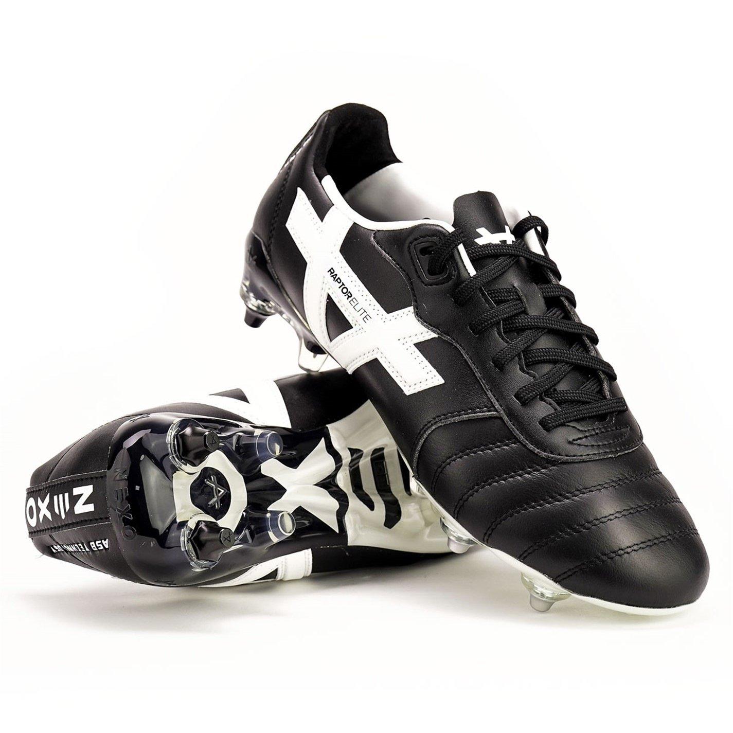 Black/White - OXEN - Raptor Elite Adults Artificial Ground Rugby Boots - 1