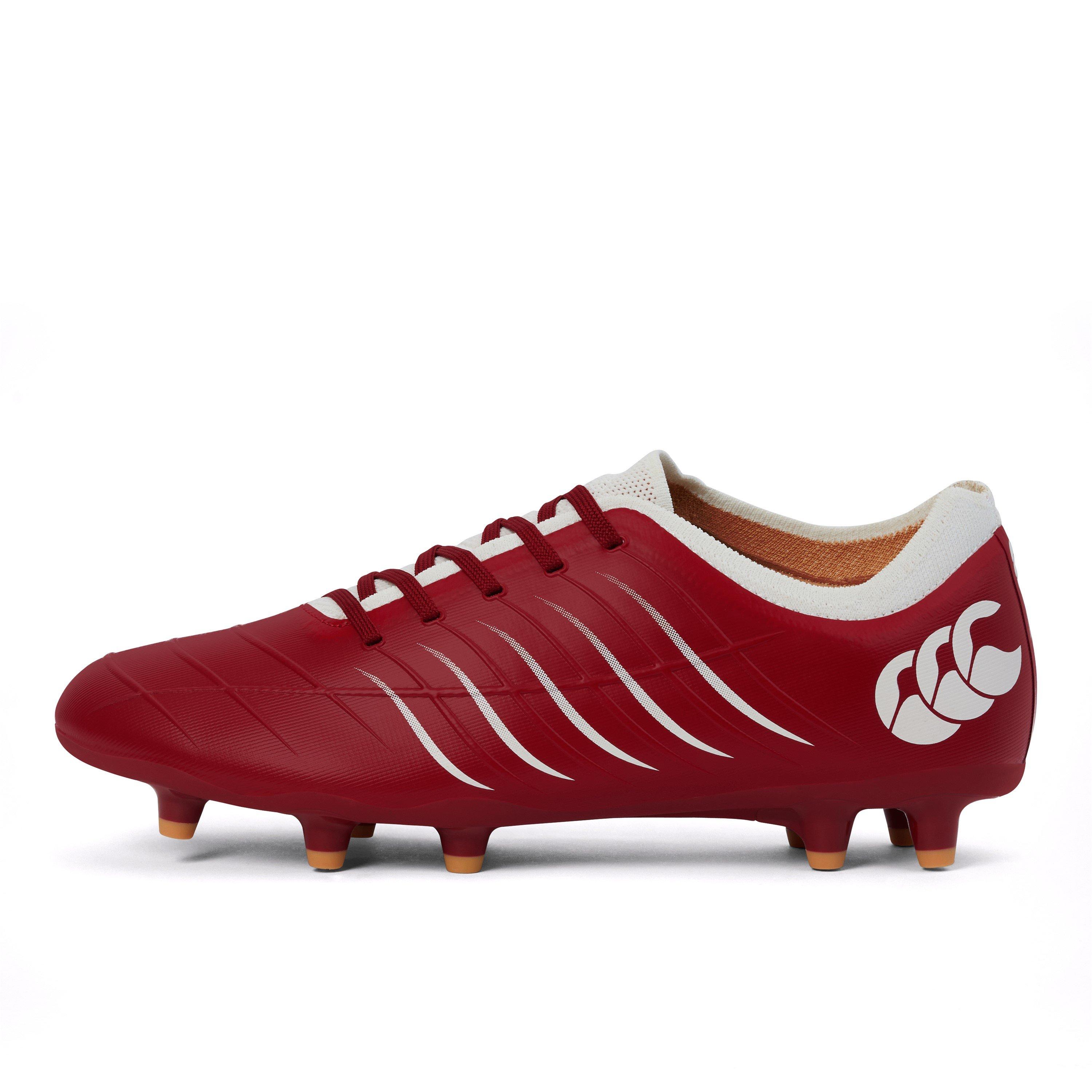 Canterbury Men's Phoenix 2 Pro Firm Ground Rugby Boots - Red Dahlia - 8 (42.5)