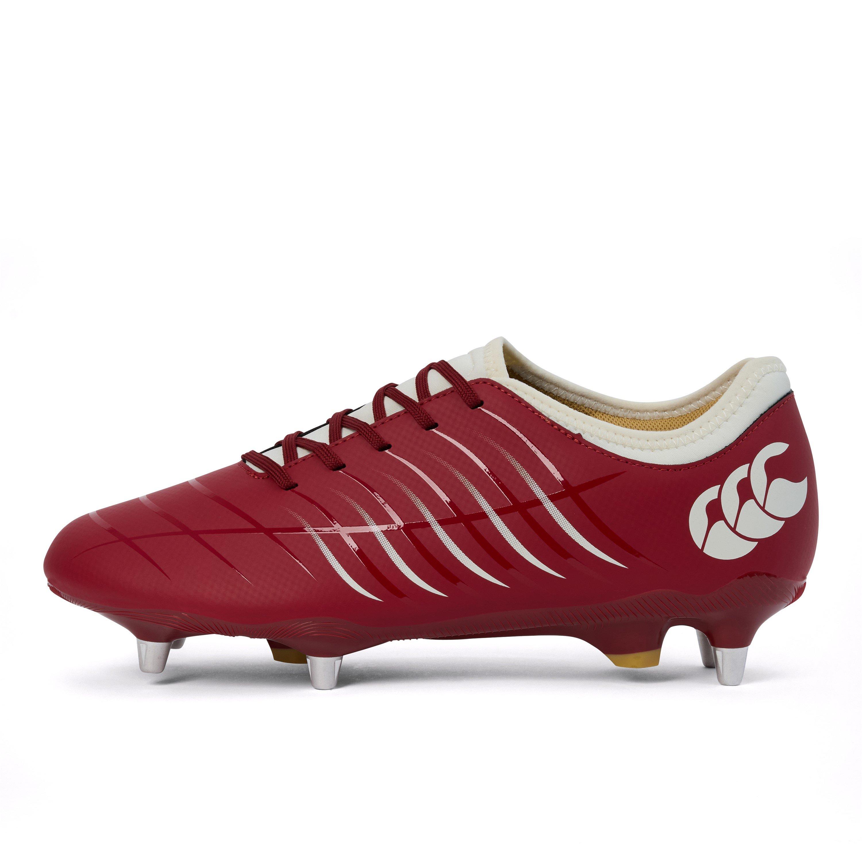 Canterbury Men's Phoenix 2 Team Soft Ground Rugby Boots - Red Dahlia - 11 (46)