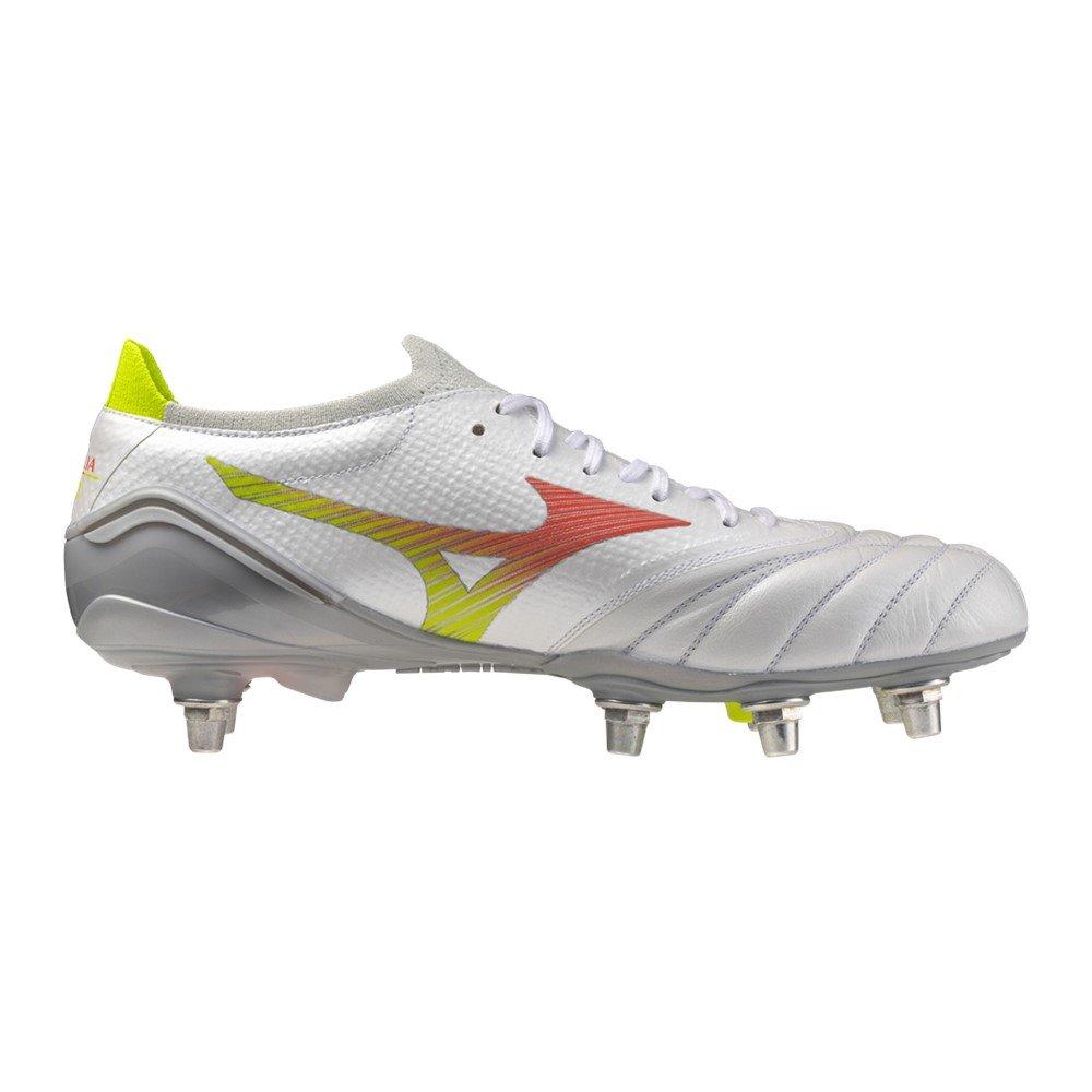 White/Lava - Mizuno - Mens Mizuno Morellia Neo V Elite Softground Rugby Booots - 3