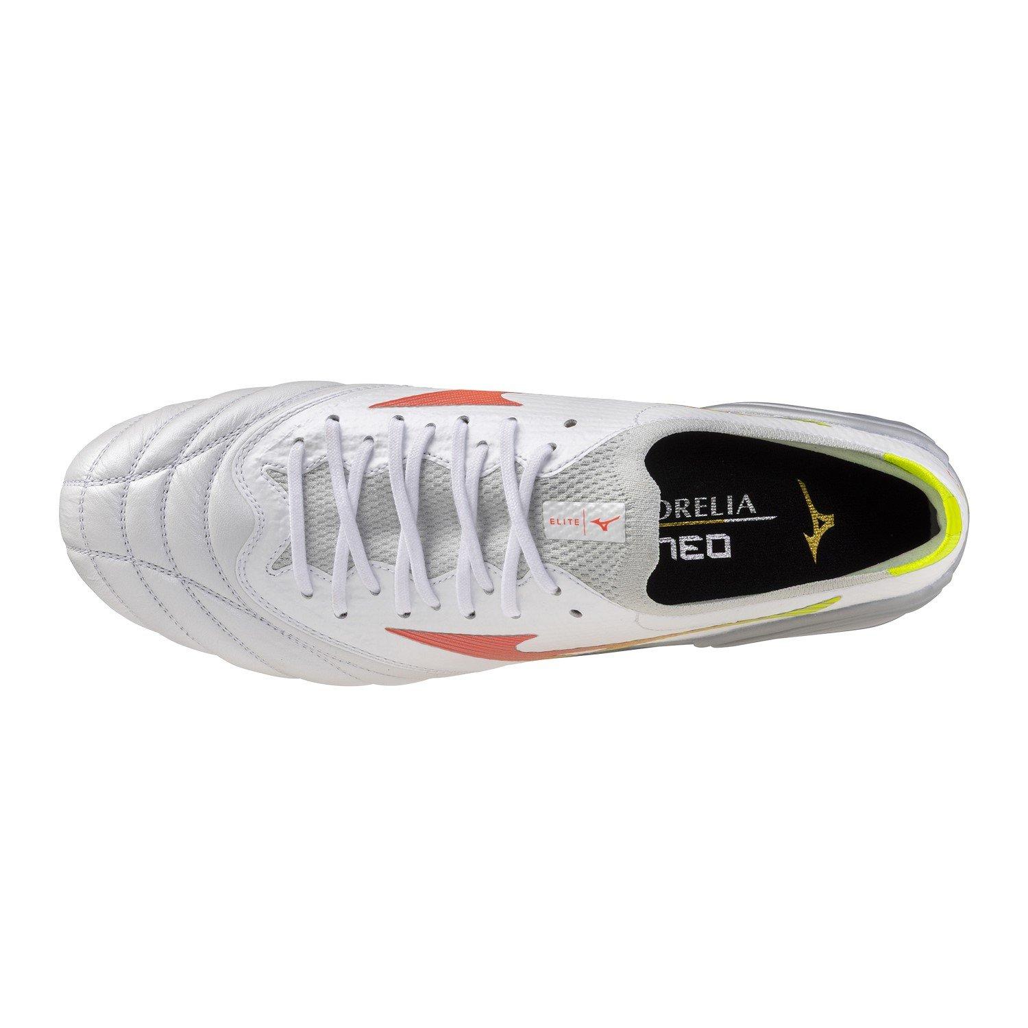 White/Lava - Mizuno - Mens Mizuno Morellia Neo V Elite Softground Rugby Booots - 4