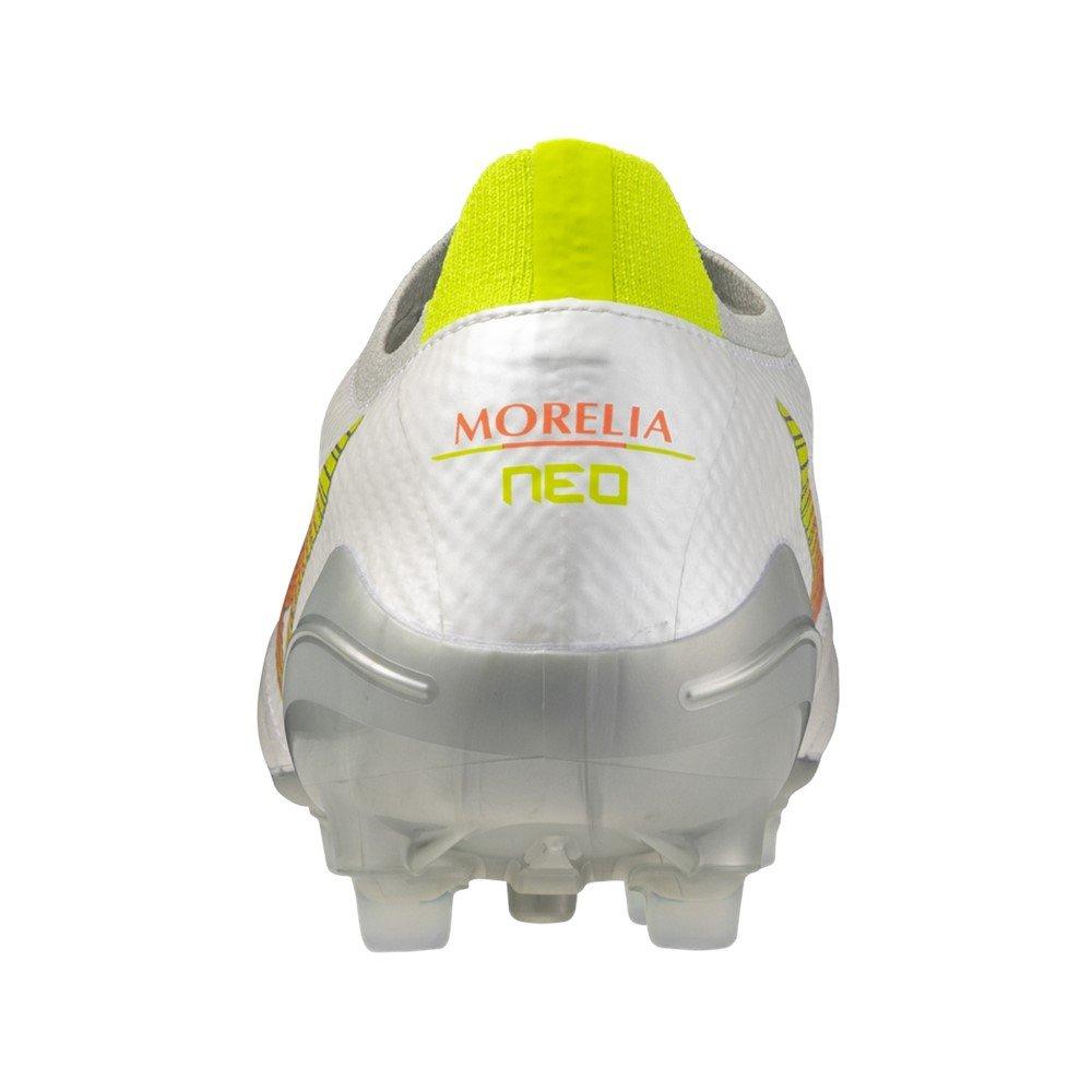 White/Lava - Mizuno - Mens Mizuno Morelia Neo V Elte Artifcial Grass Rugby Boots - 5