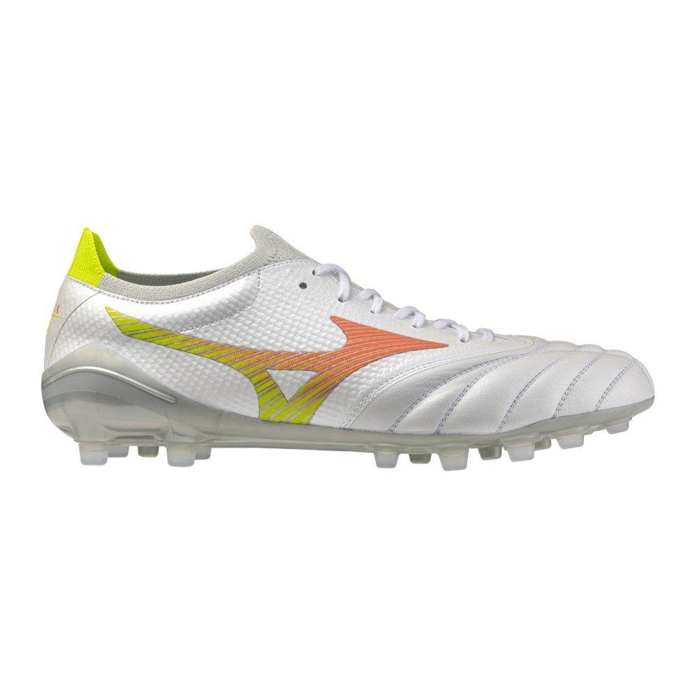 White/Lava - Mizuno - Mens Mizuno Morelia Neo V Elte Artifcial Grass Rugby Boots - 6