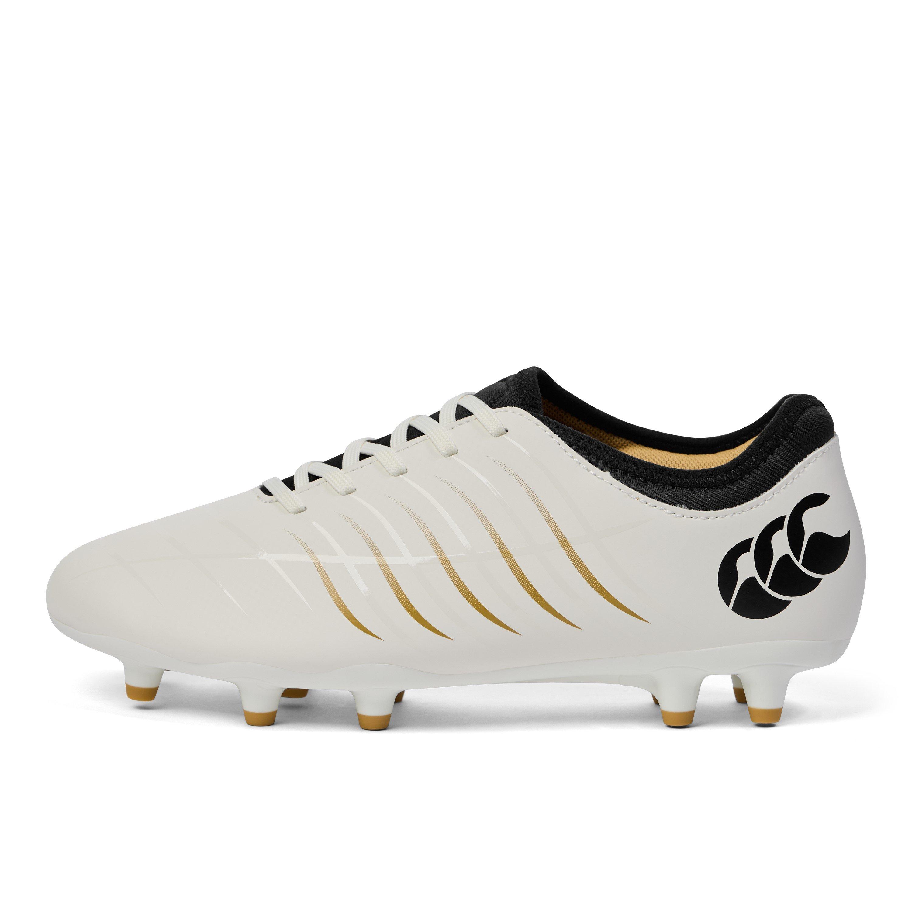 Canterbury Men's White Phoenix 2 Team Firm Ground Rugby Boots