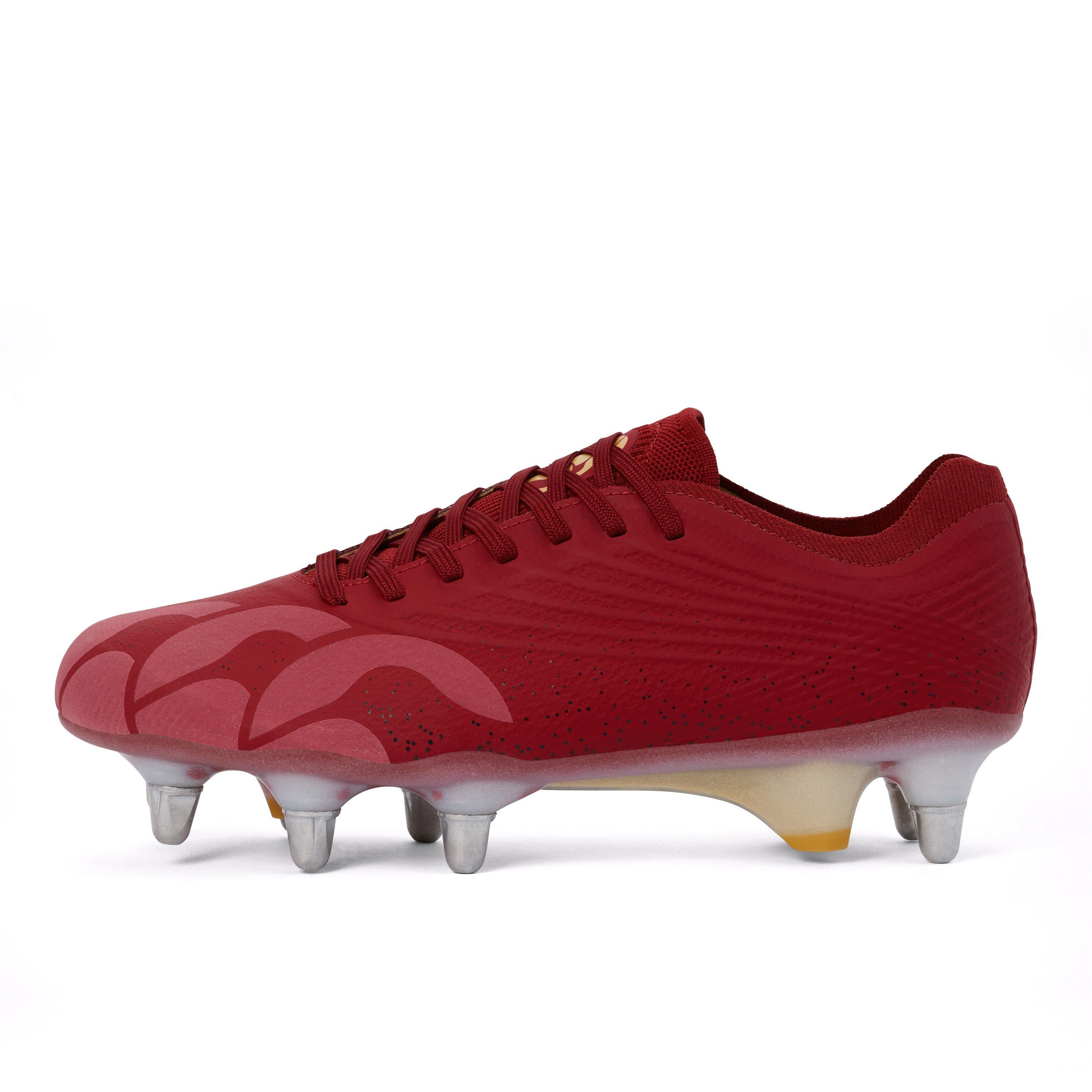 Canterbury Men's Stampede Groundbreak Elite Soft Ground Rugby Boots - Red Dahlia - 8 (42.5)