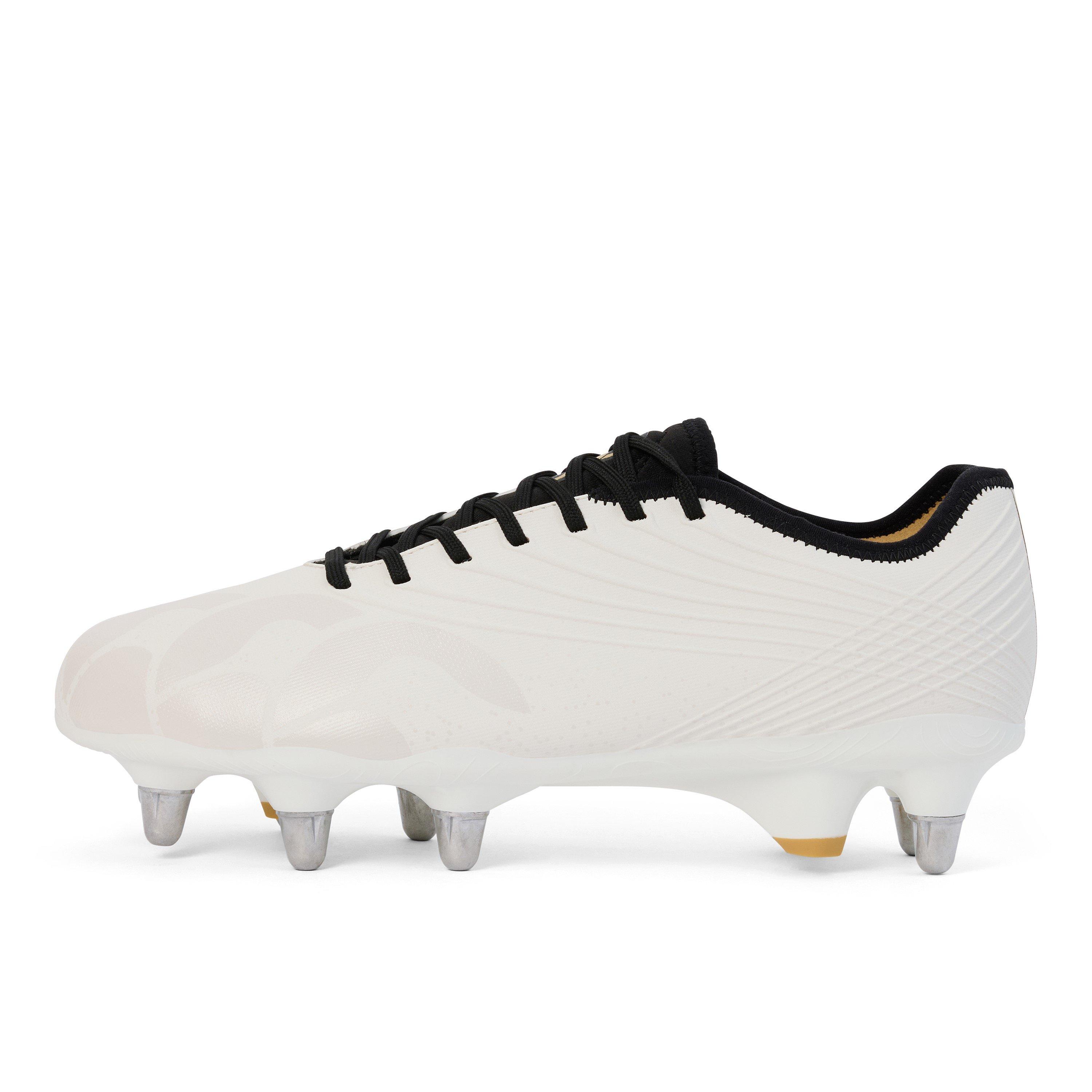 Canterbury Men's Stampede Groundbreak Pro Soft Ground Rugby Boots - White - 10.5 (45.5)