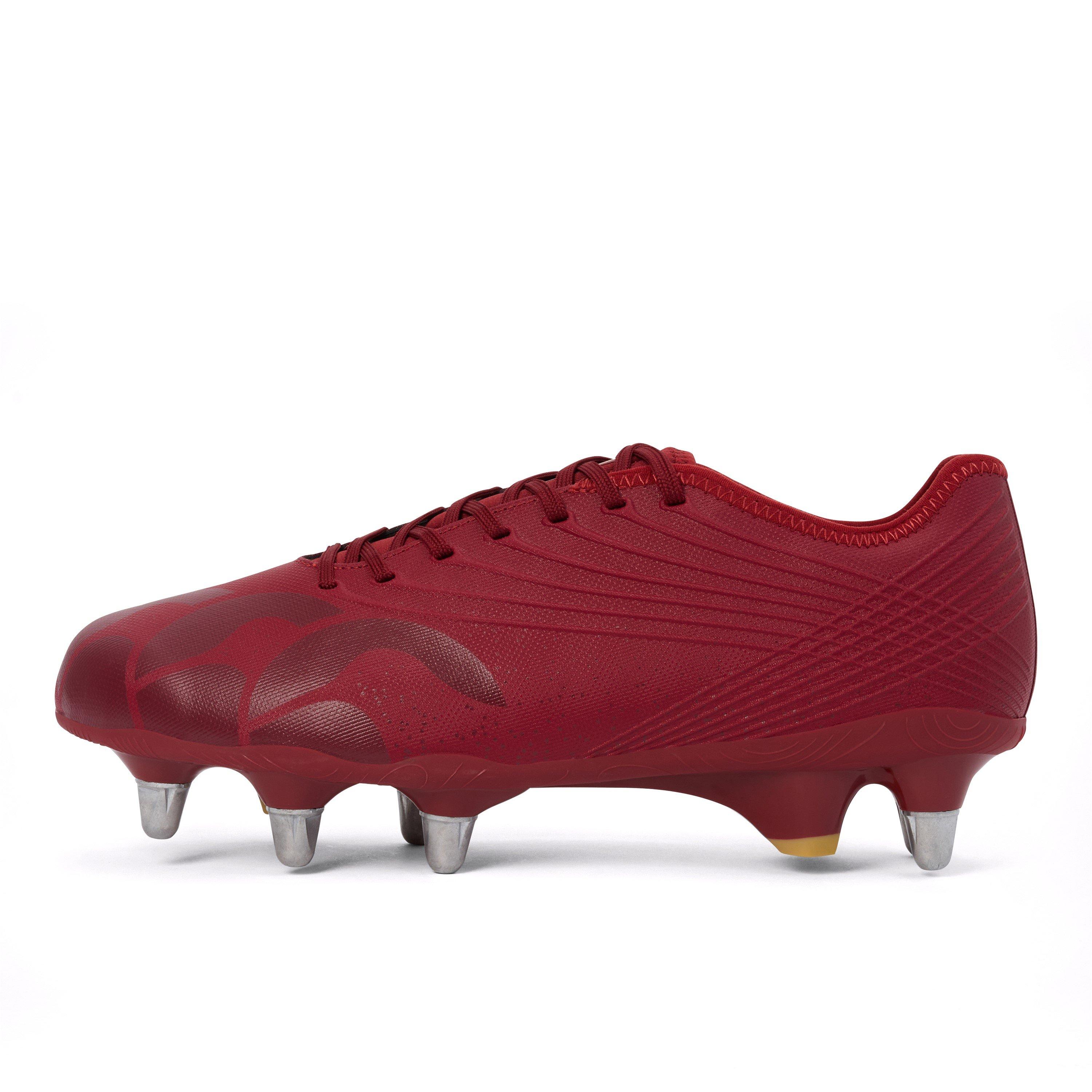 Canterbury Men's Stampede Groundbreak Pro Soft Ground Rugby Boots - Red Dahlia - 9.5 (44.5)