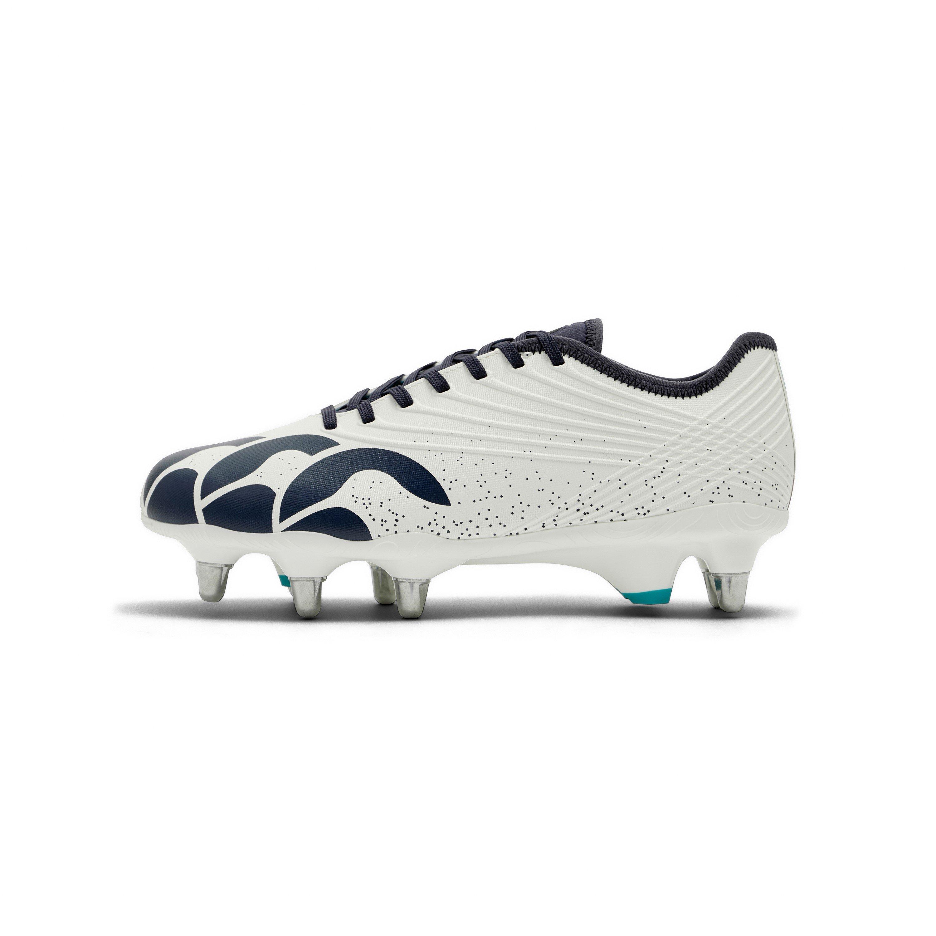 Canterbury Men's Stampede Groundbreak Pro Soft Ground Rugby Boots - White - 11 (46)