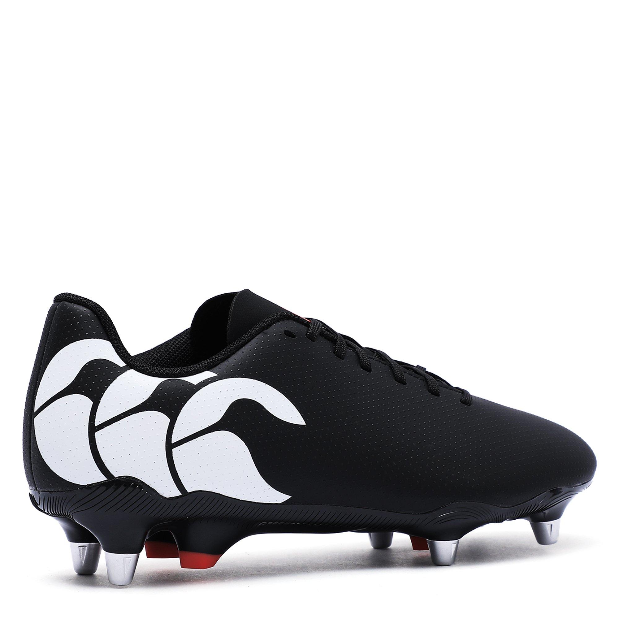 Black/White - Canterbury - Speed Raze Soft Ground Rugby Boots - 6