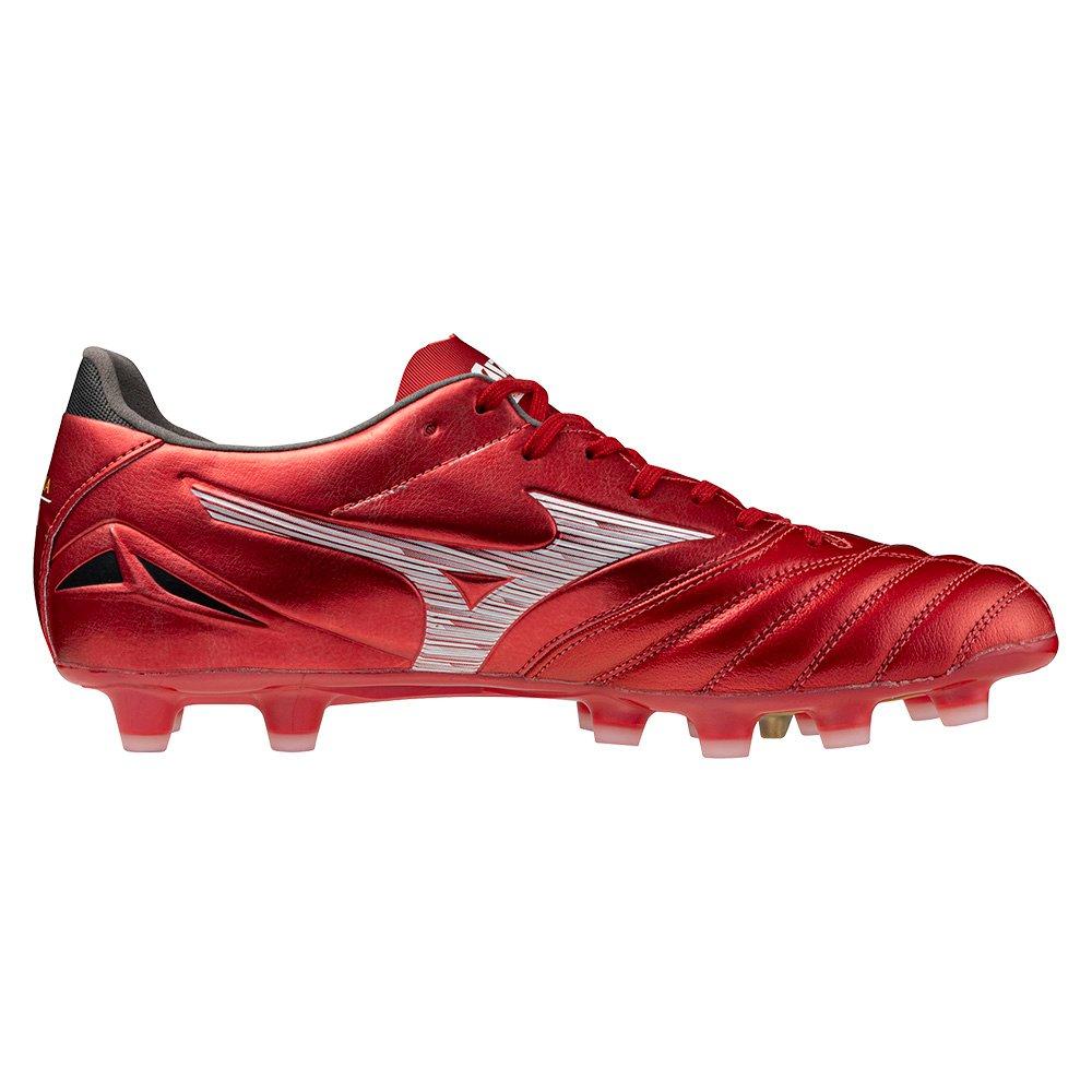 Vermelho/Branco/Preto - Mizuno - Morelia Neo IV Pro Adults Firm Ground Rugby Boots - 3