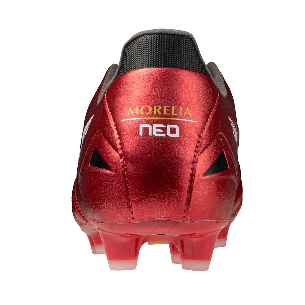 Vermelho/Branco/Preto - Mizuno - Morelia Neo IV Pro Adults Firm Ground Rugby Boots - 5