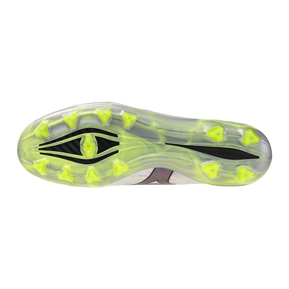 Wht/Slv Iri/Blk - Mizuno - Alpha II Mens Firm Ground Rugby Boots - 2
