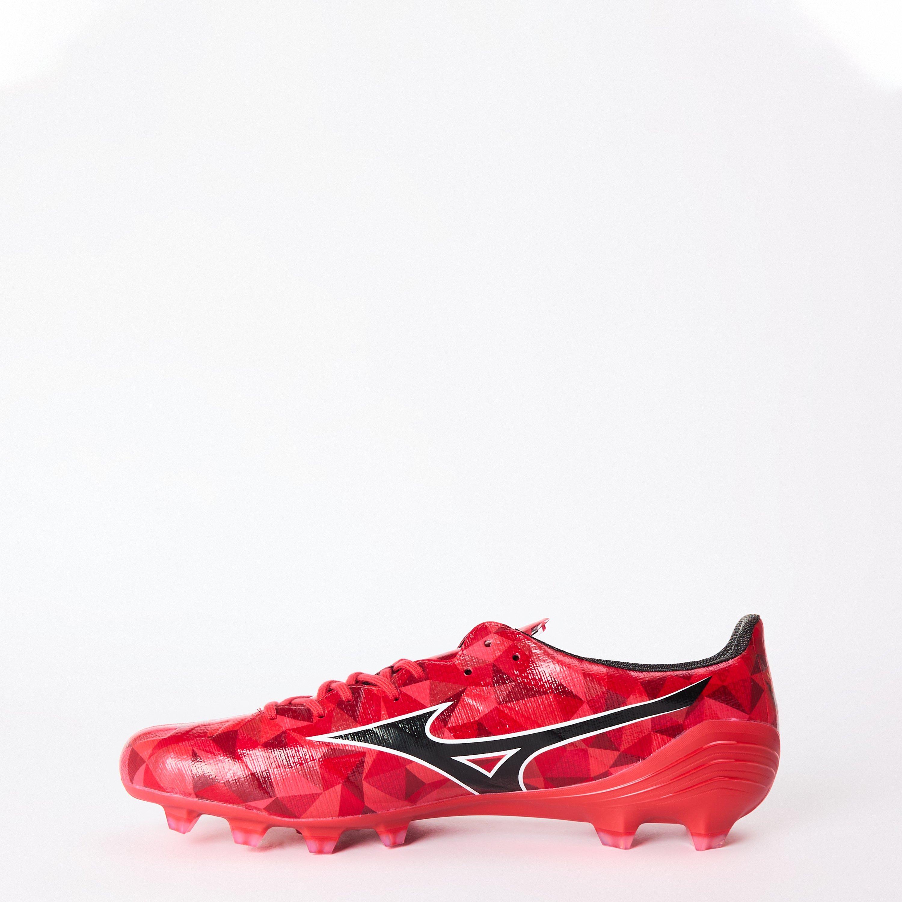 Red/Black/Gold - Mizuno - Alpha II Elite Adults Firm Ground Football Boots - 2