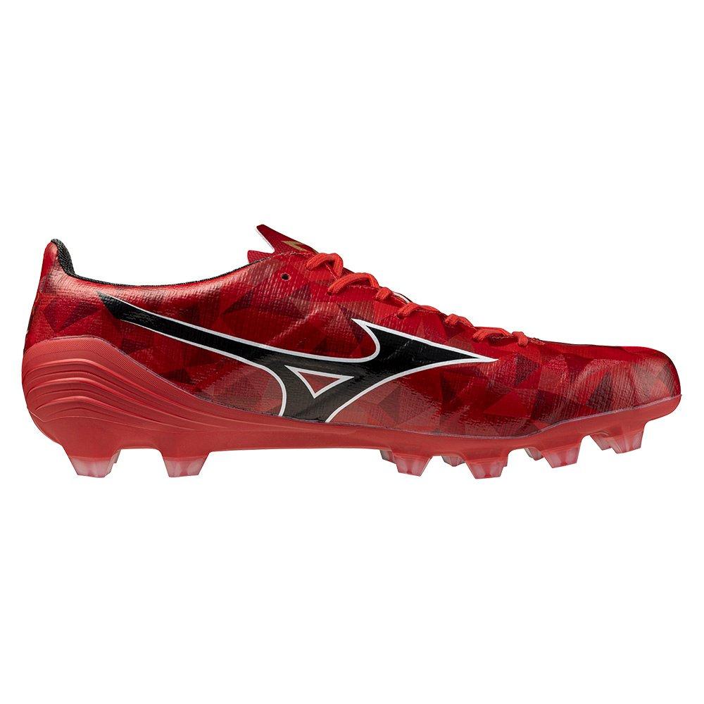 Red/Black/Gold - Mizuno - Alpha II Pro Adults Firm Ground Football Boots - 3
