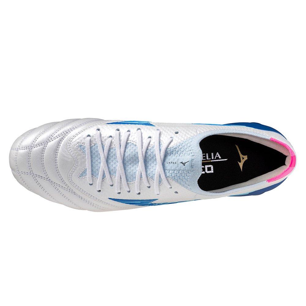 White/Turq/Pink - Mizuno - Morelia Neo IV Beta Adults Firm Ground Rugby Boots - 4