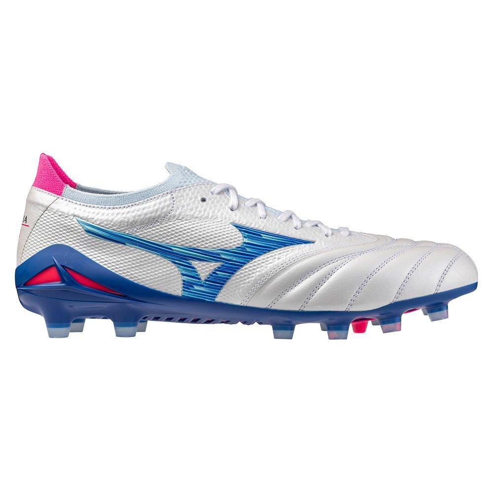 White/Turq/Pink - Mizuno - Morelia Neo IV Beta Adults Firm Ground Rugby Boots - 6