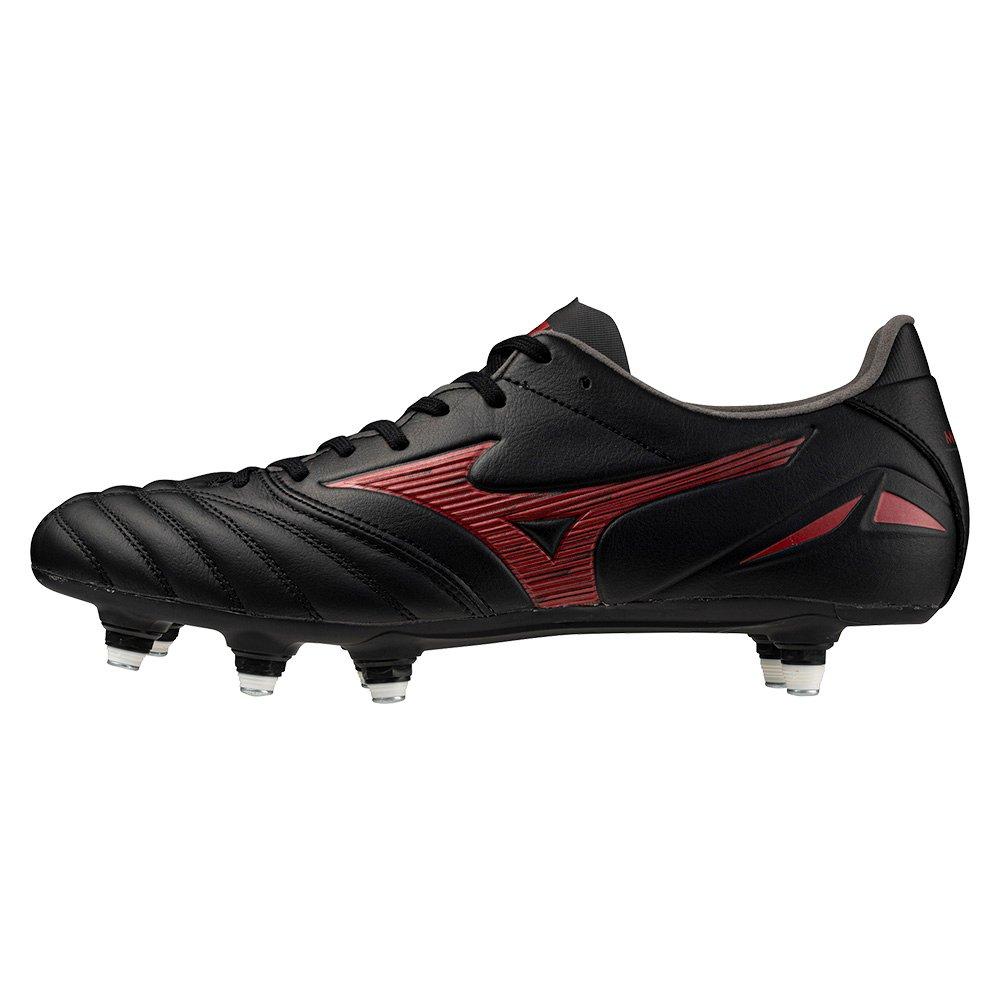 Black/Red/Black - Mizuno - Morelia Neo 4 Adults Soft Ground Rugby Boots - 1