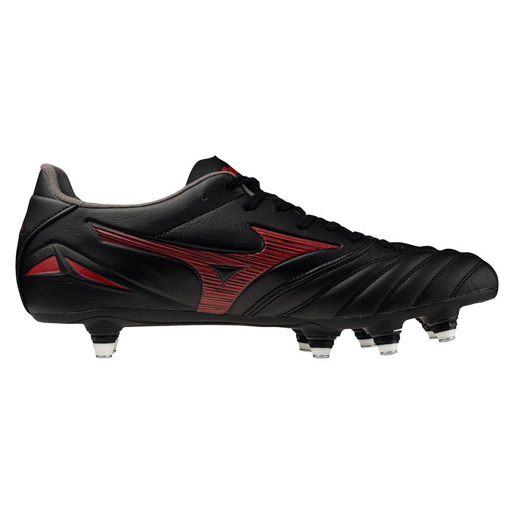 Black/Red/Black - Mizuno - Morelia Neo 4 Adults Soft Ground Rugby Boots - 3