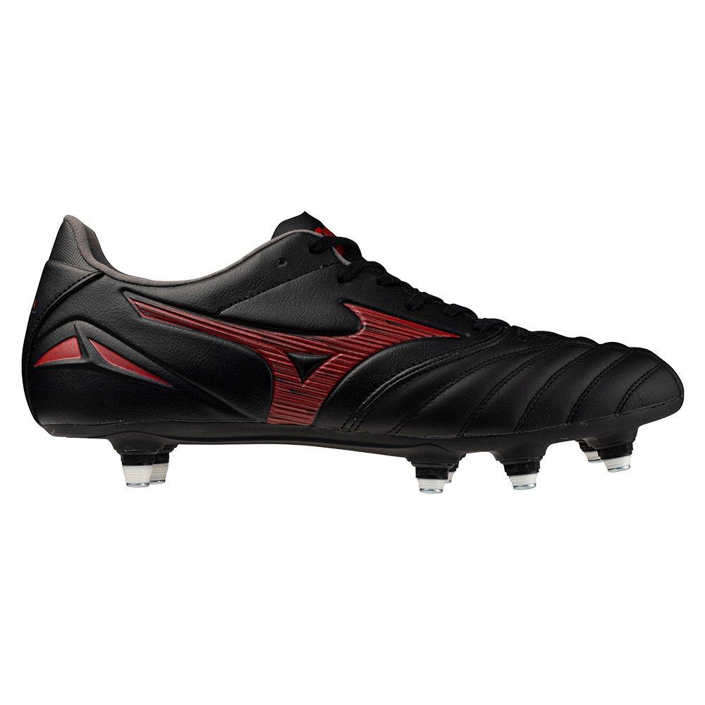 Black/Red/Black - Mizuno - Morelia Neo 4 Adults Soft Ground Rugby Boots - 6