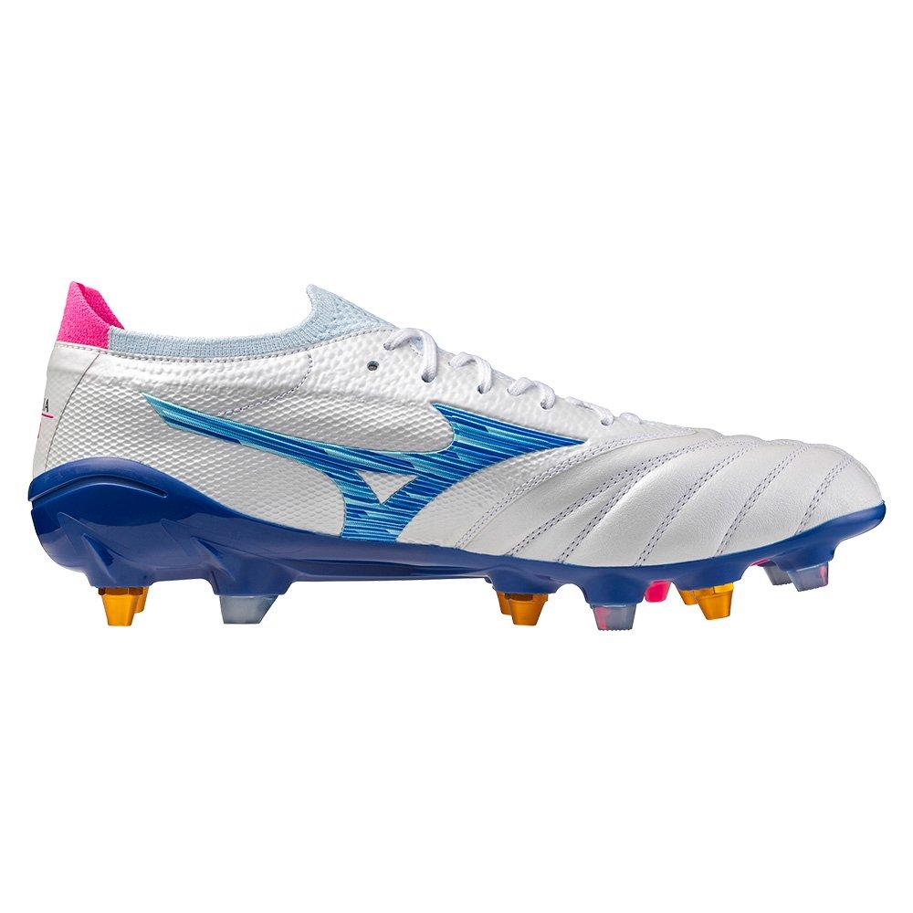 White/Turq/Pink - Mizuno - Morelia Neo 4 Elite Adults Soft Ground Football Boots - 3