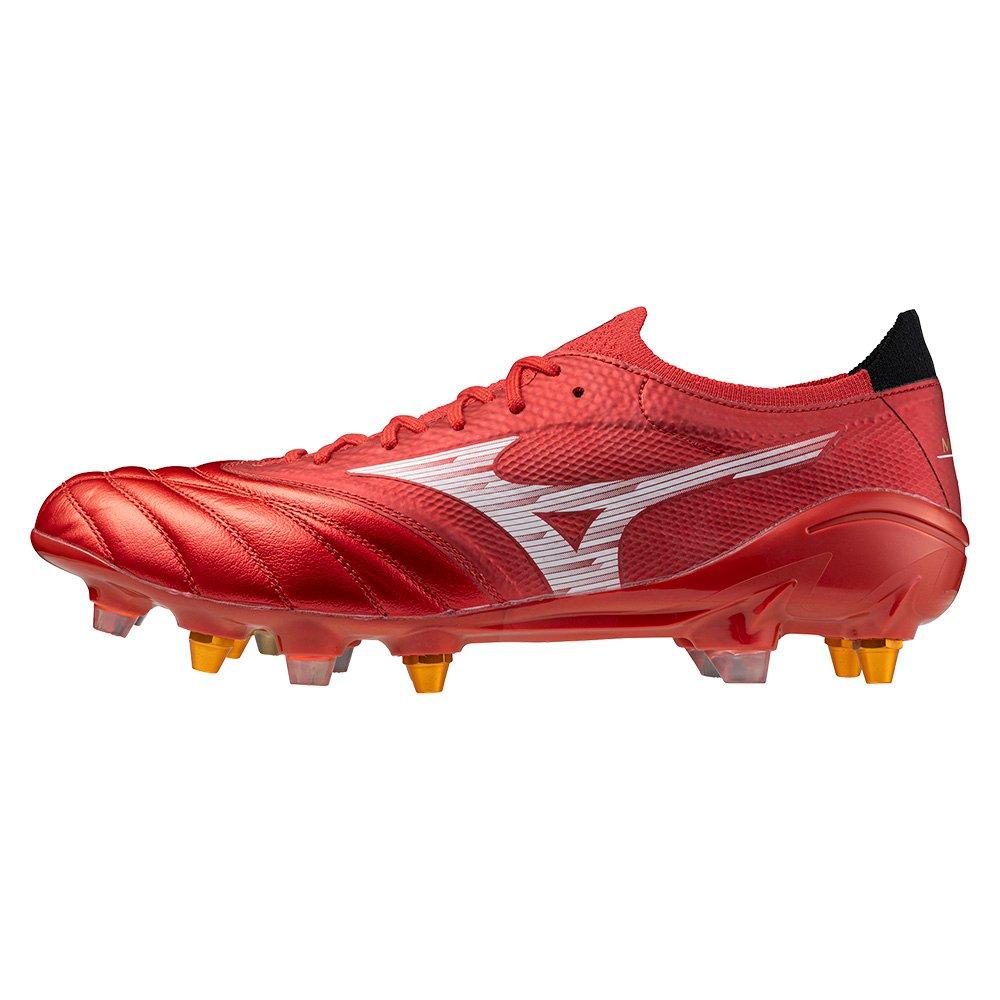 Red/White/Black - Mizuno - Morelia Neo IV Adults Soft Ground Rugby Boots - 1