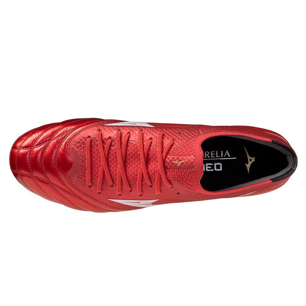 Rood/Wit/Zwart - Mizuno - Morelia Neo IV Adults Soft Ground Rugby Boots - 4