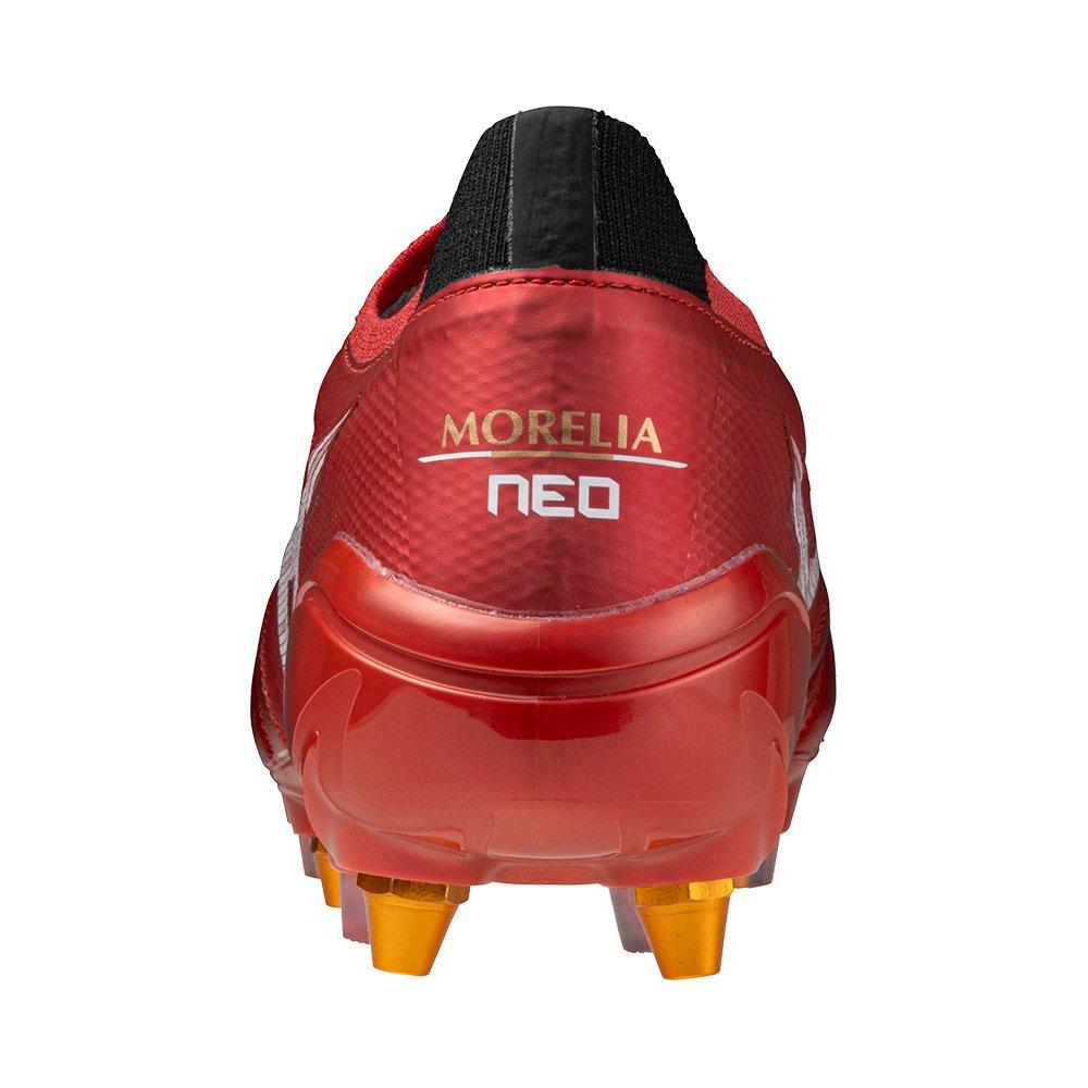 Rood/Wit/Zwart - Mizuno - Morelia Neo IV Adults Soft Ground Rugby Boots - 5