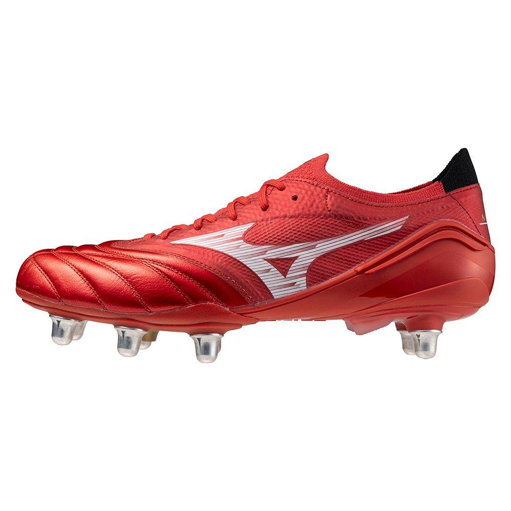 Rood/Wit/Zwart - Mizuno - Morelia Neo IV Elite Adults Soft Ground Rugby Boots - 1