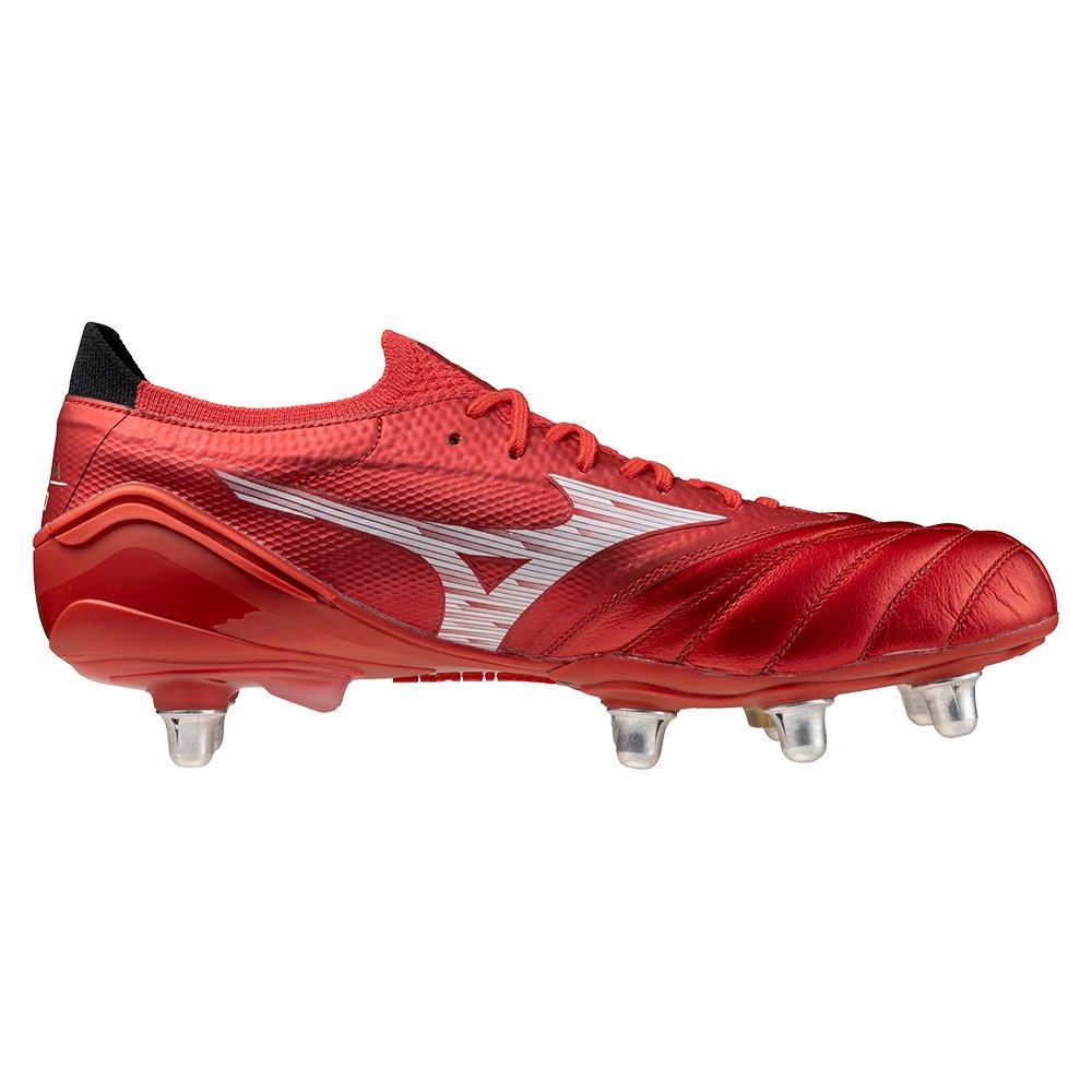 Vermelho/Branco/Preto - Mizuno - Morelia Neo IV Elite Adults Soft Ground Rugby Boots - 3