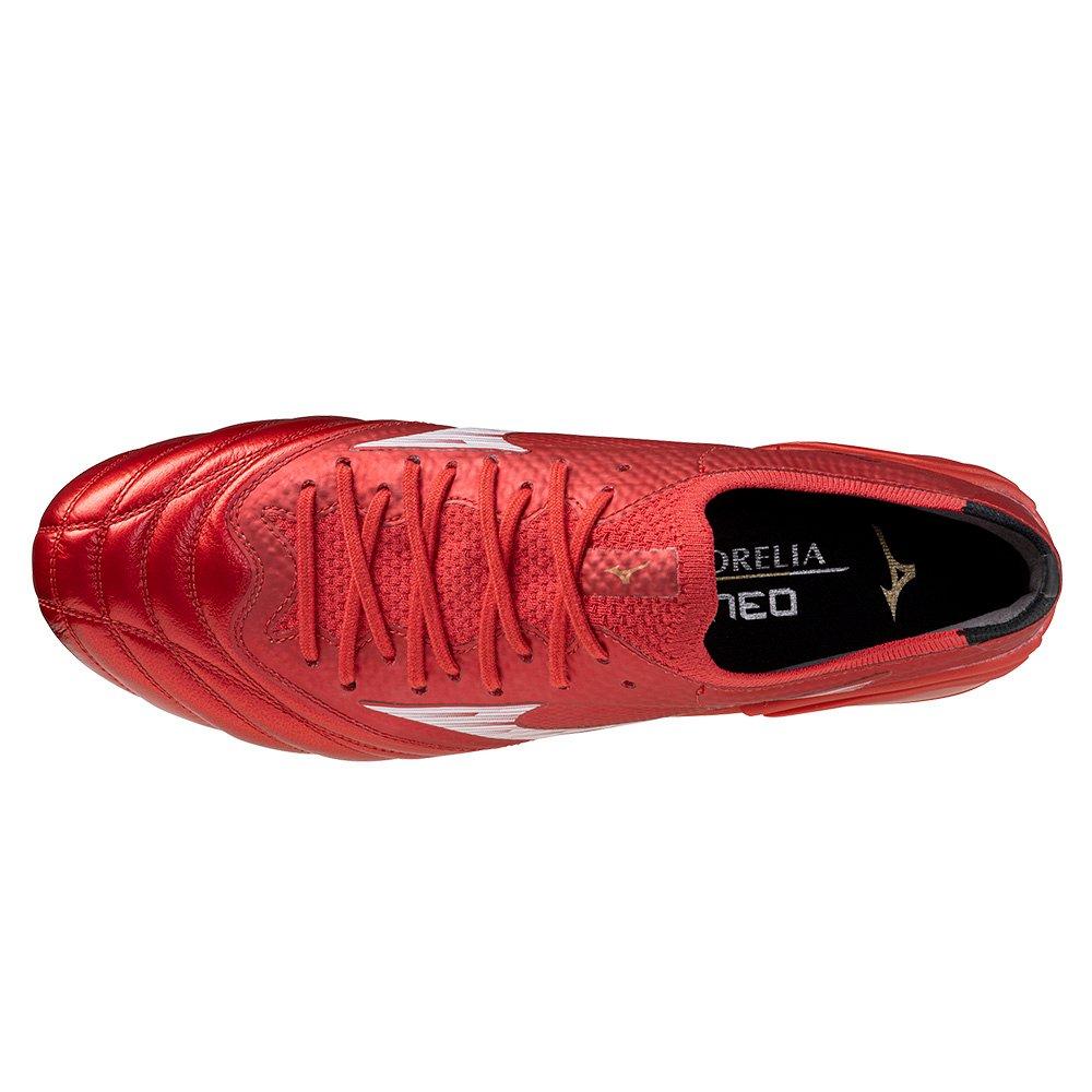 Vermelho/Branco/Preto - Mizuno - Morelia Neo IV Elite Adults Soft Ground Rugby Boots - 4