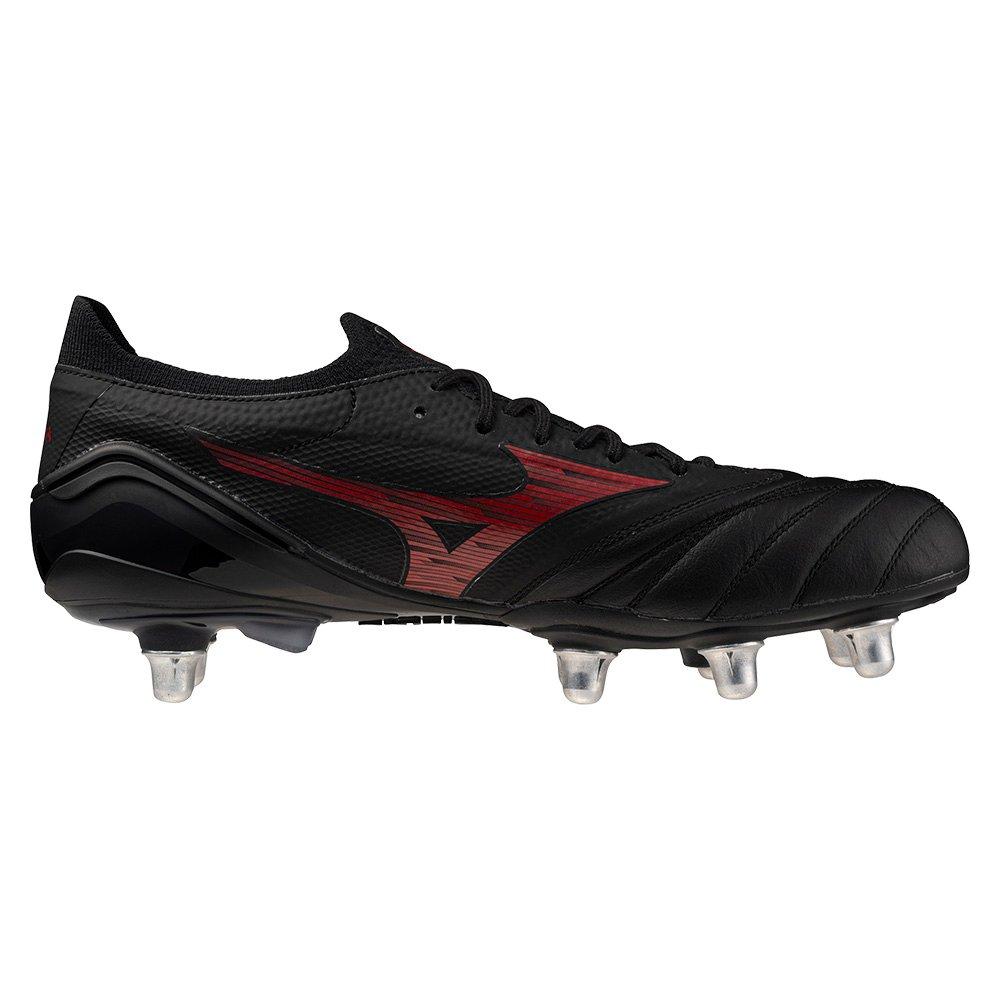 Noir/Rouge/Noir - Mizuno - Morelia Neo IV Elite Adults Soft Ground Rugby Boots - 3